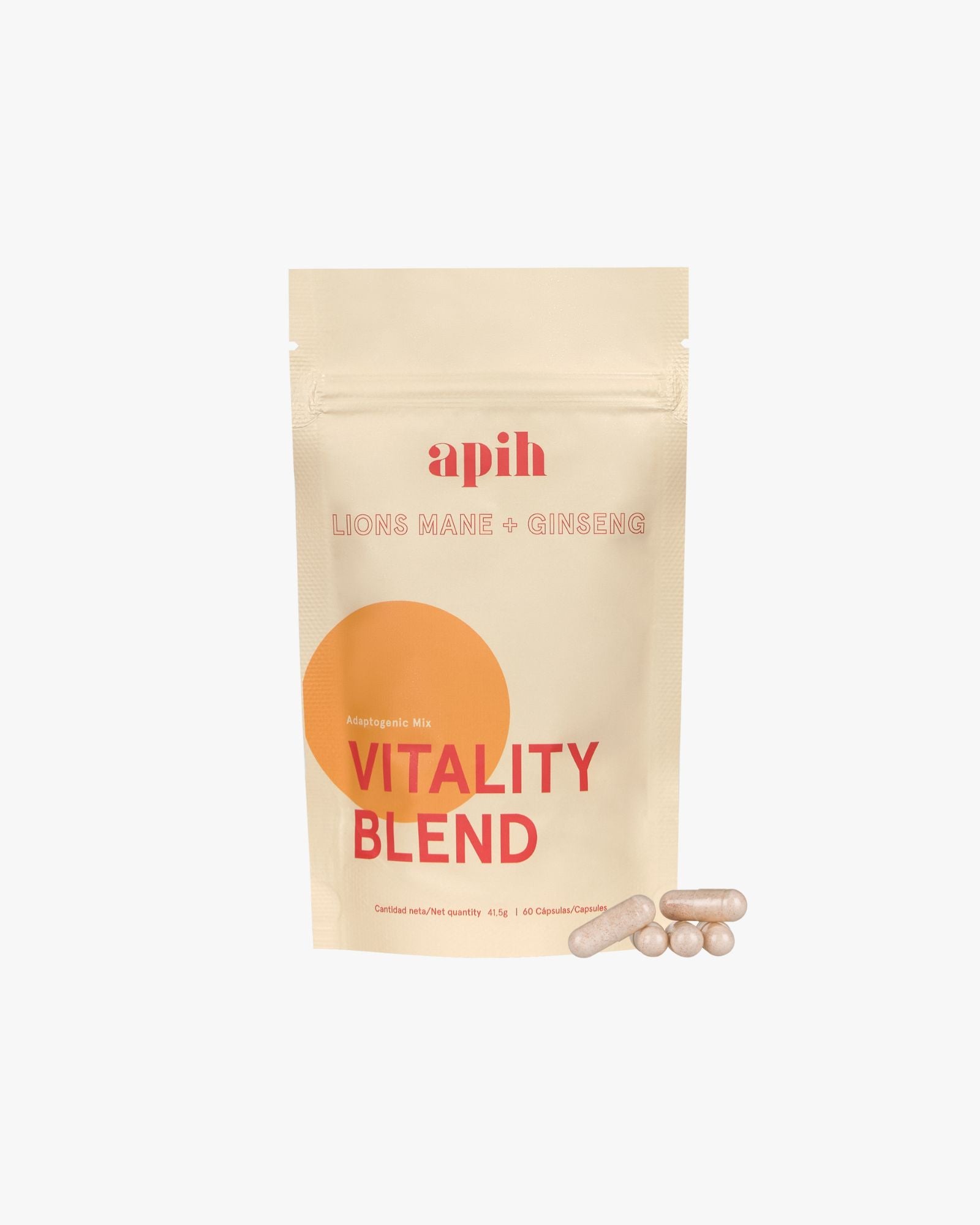 Vitality Blend, Lions main &  Ginseng, 60 capsules