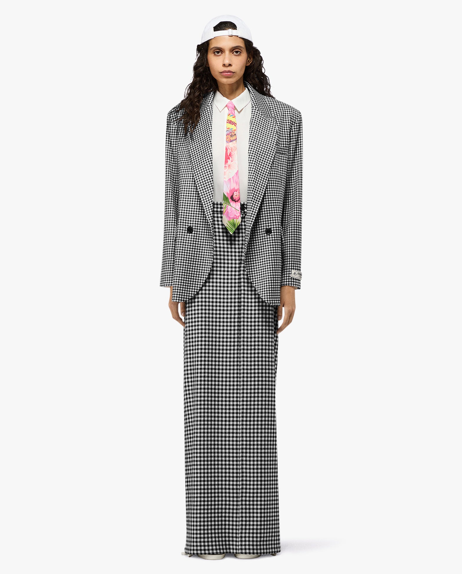 Black and White Gingham Blazer