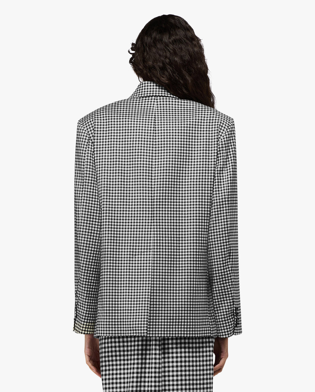 Black and White Gingham Blazer