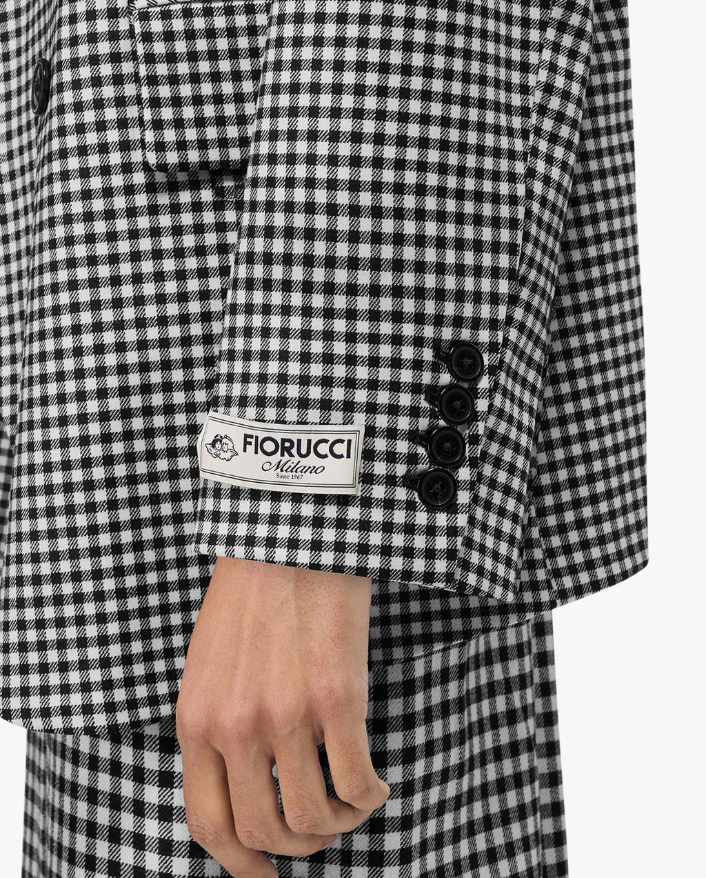 Black and White Gingham Blazer