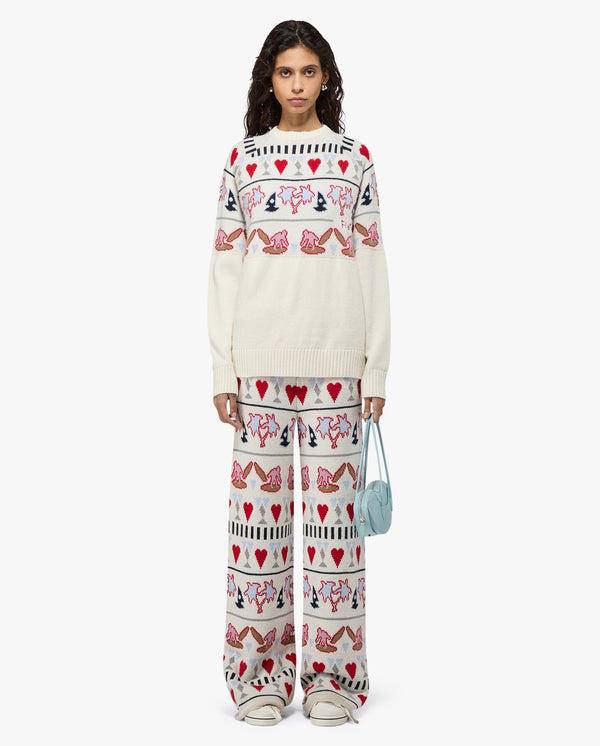 Womens Tropical Fair Isle Sweater