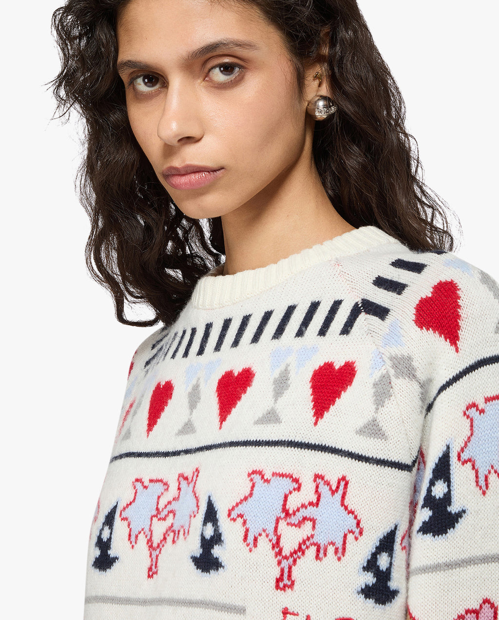 Womens Tropical Fair Isle Sweater