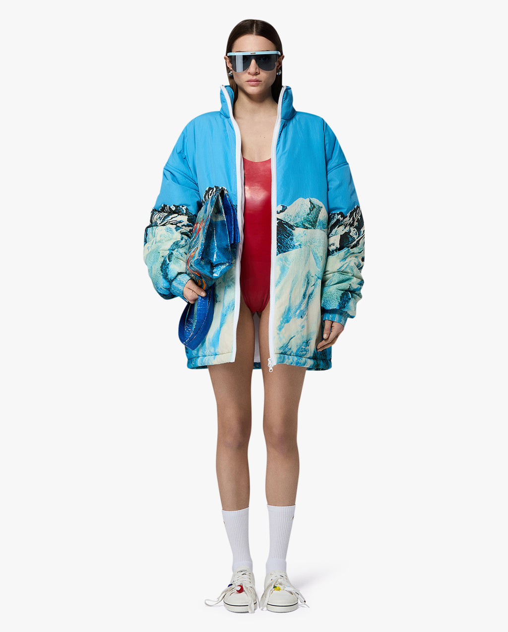 Womens Winter Waterskiing Print Jacket