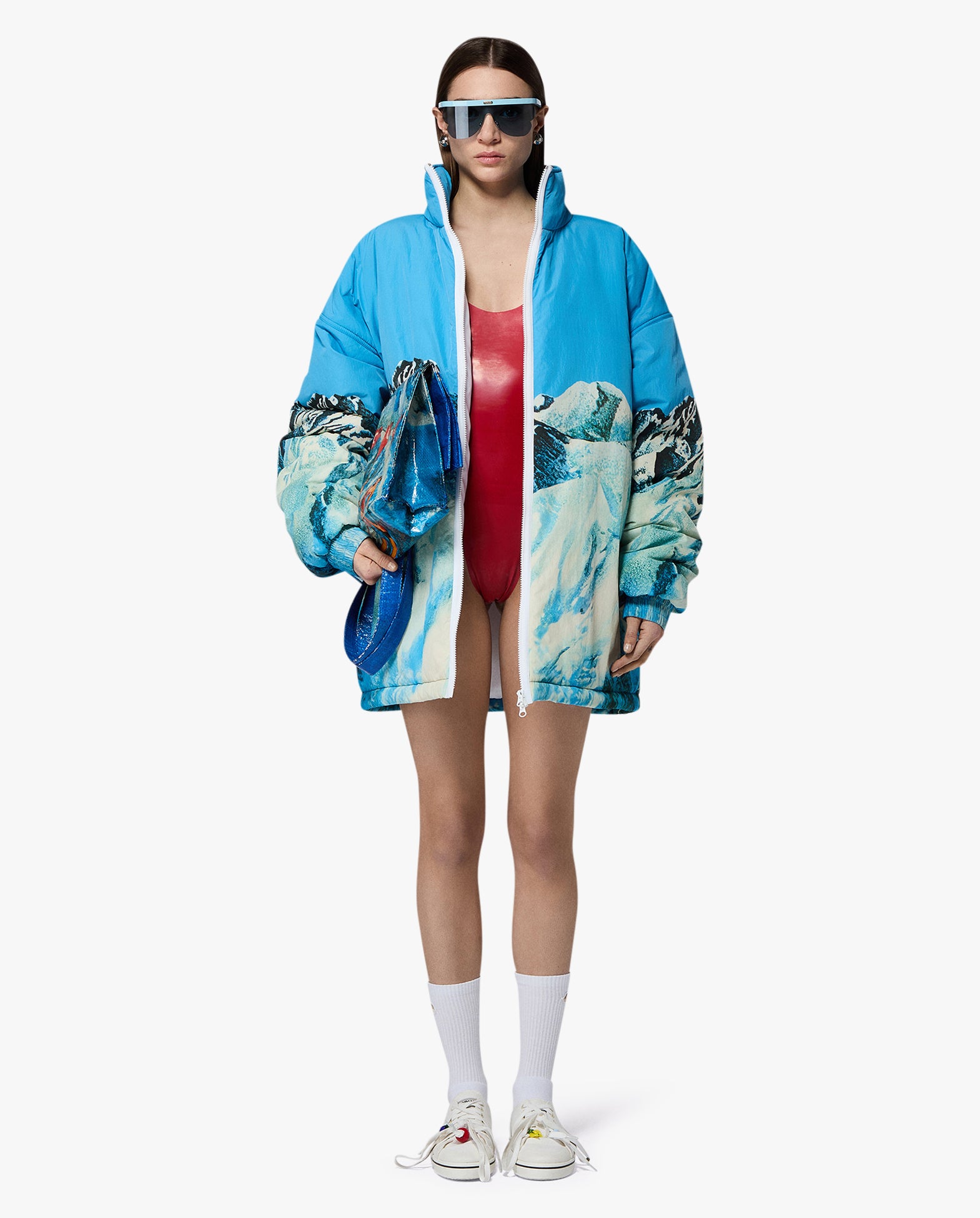 Womens Winter Waterskiing Print Jacket