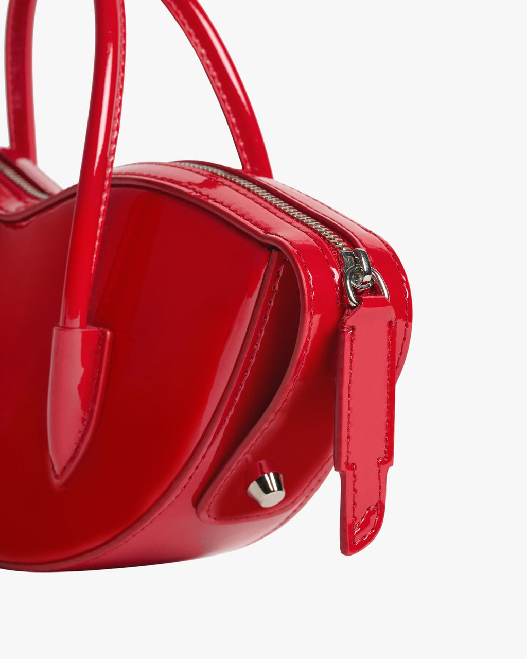 Red Vinyl Mini Lips Bag Red