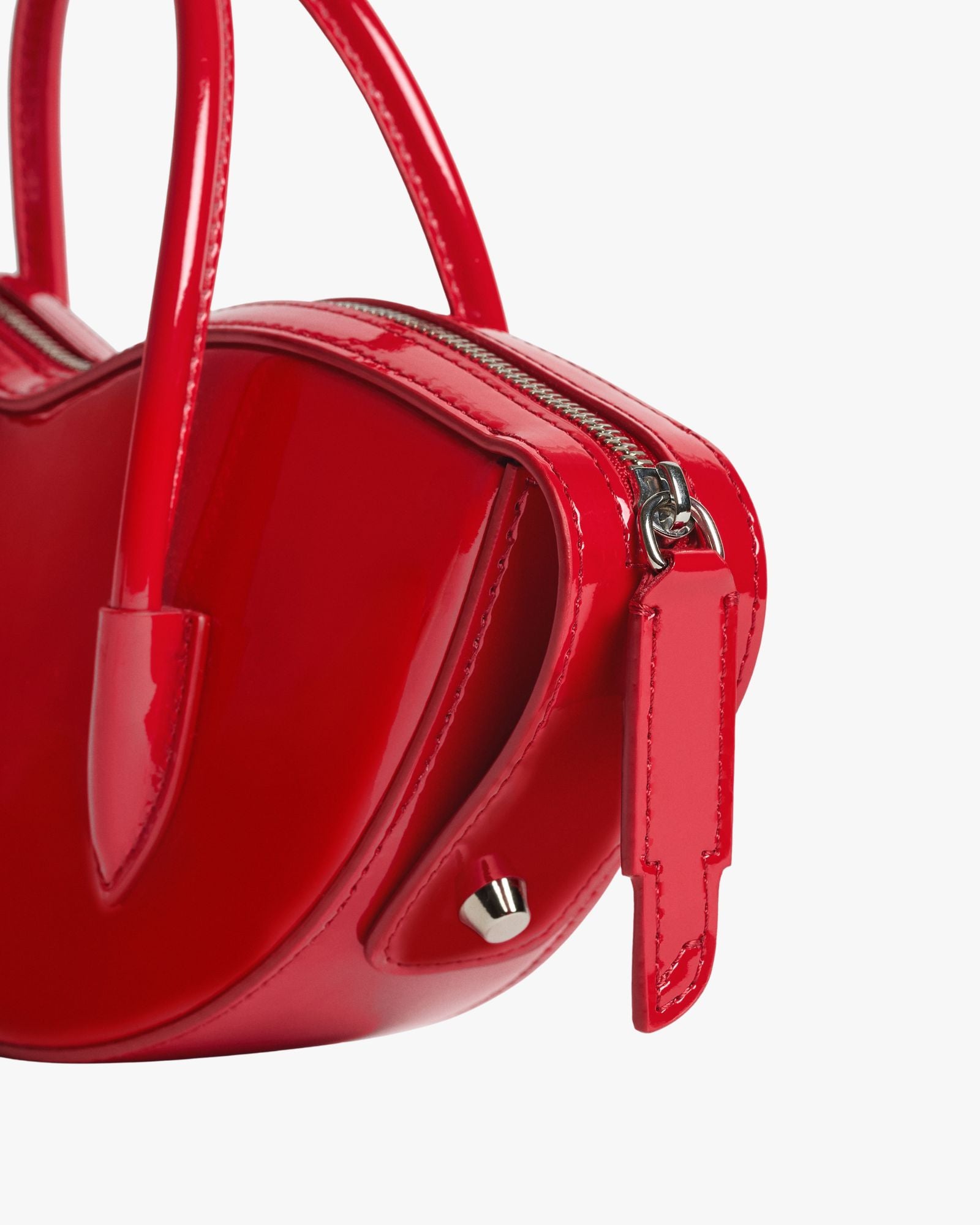 Red Vinyl Mini Lips Bag Red