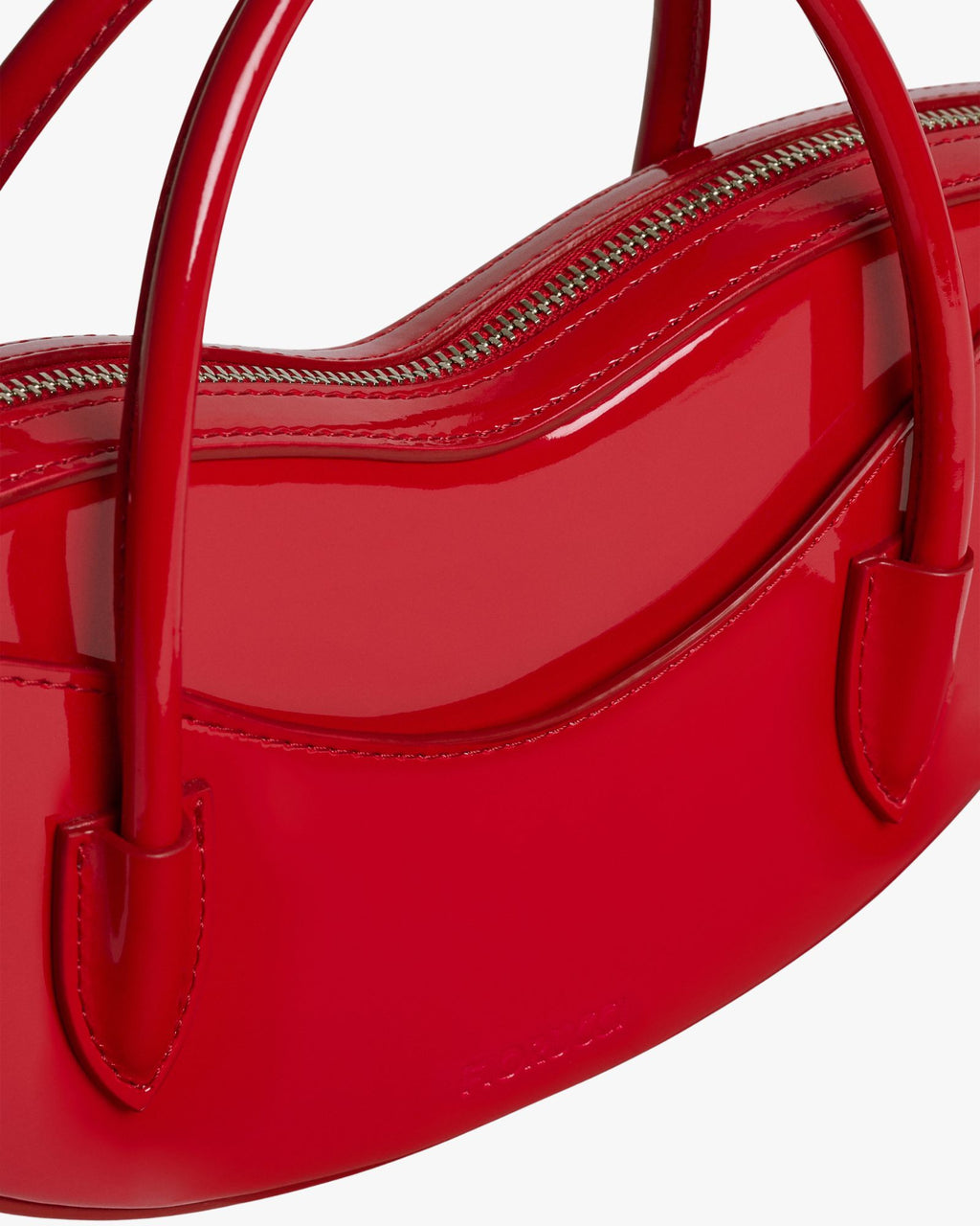 Red Vinyl Mini Lips Bag Red