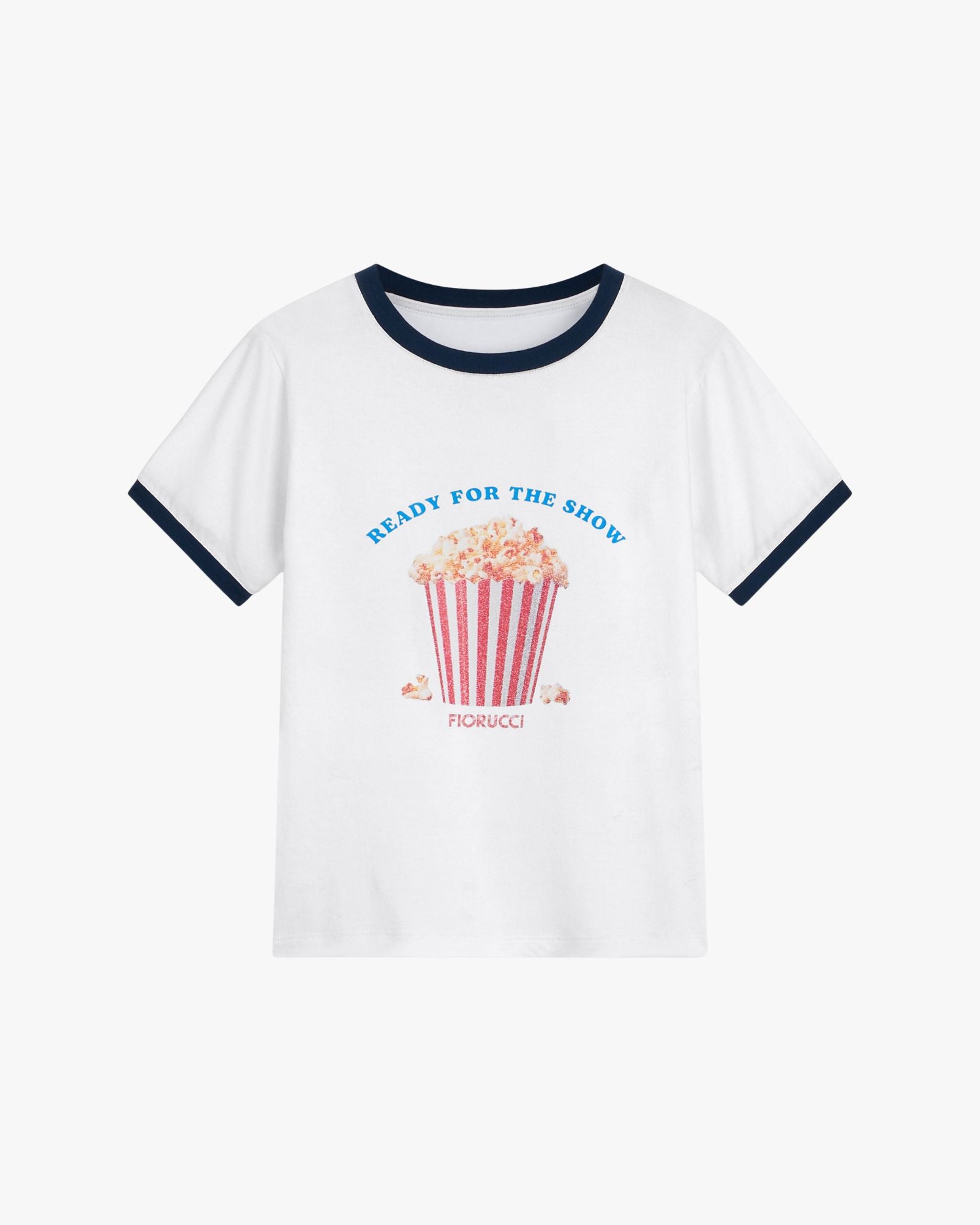 Popcorn Print Baby T-Shirt White