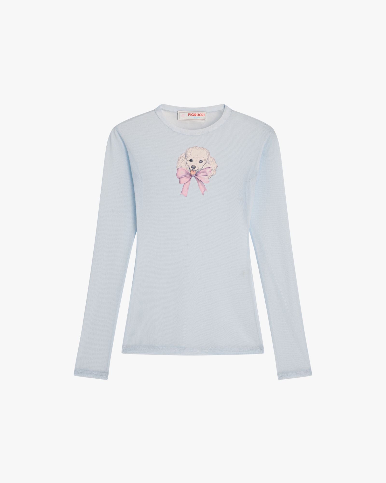 Poodle Tulle Long Sleeve Top Blue