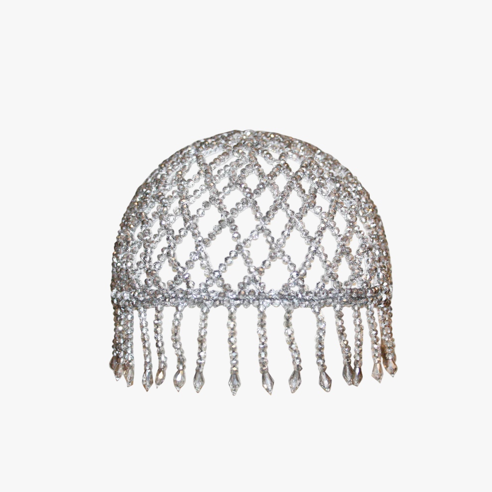 Bathing Cap Grey Fringes
