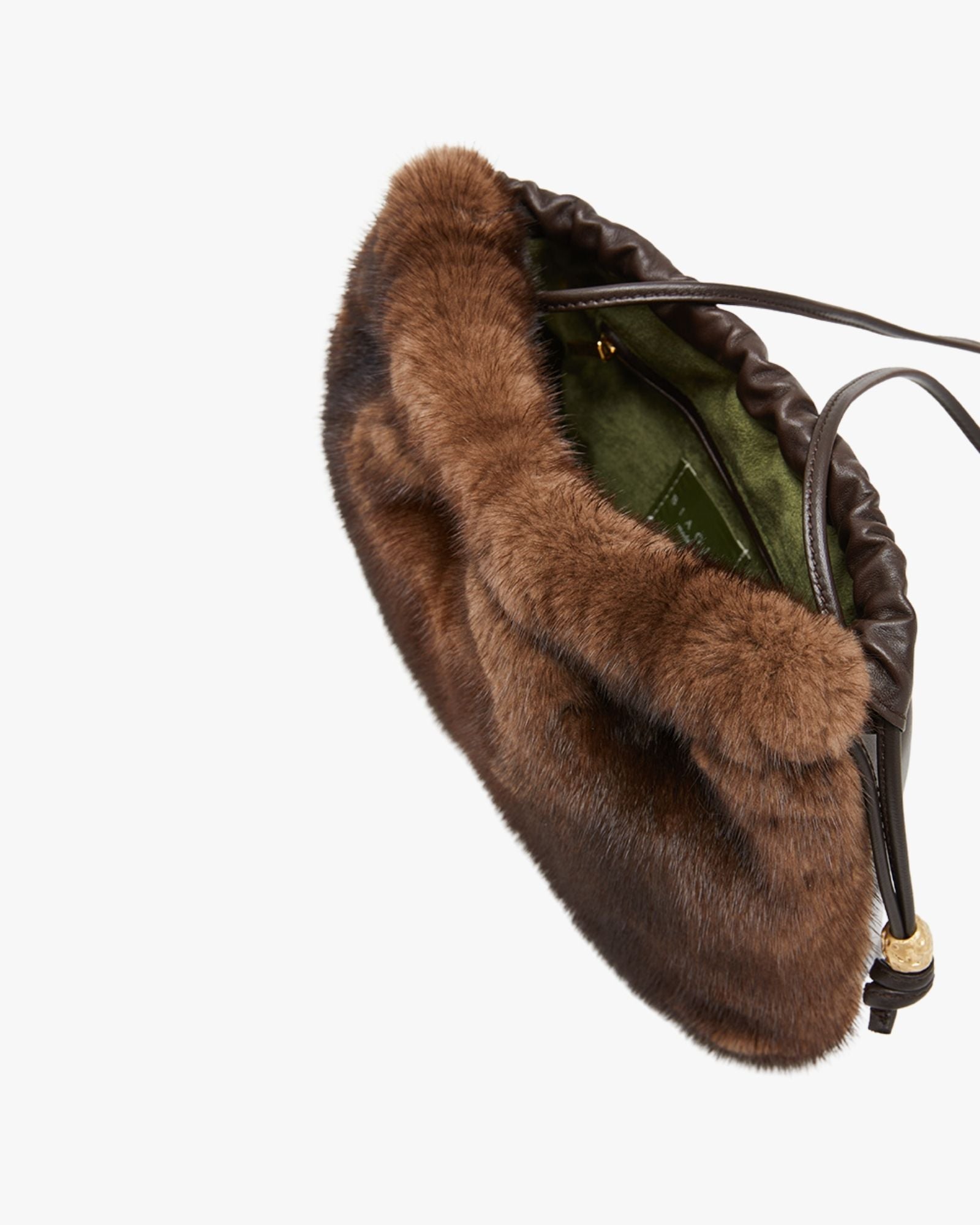 Small Handheld Bag In Mink Dark Brown Womb