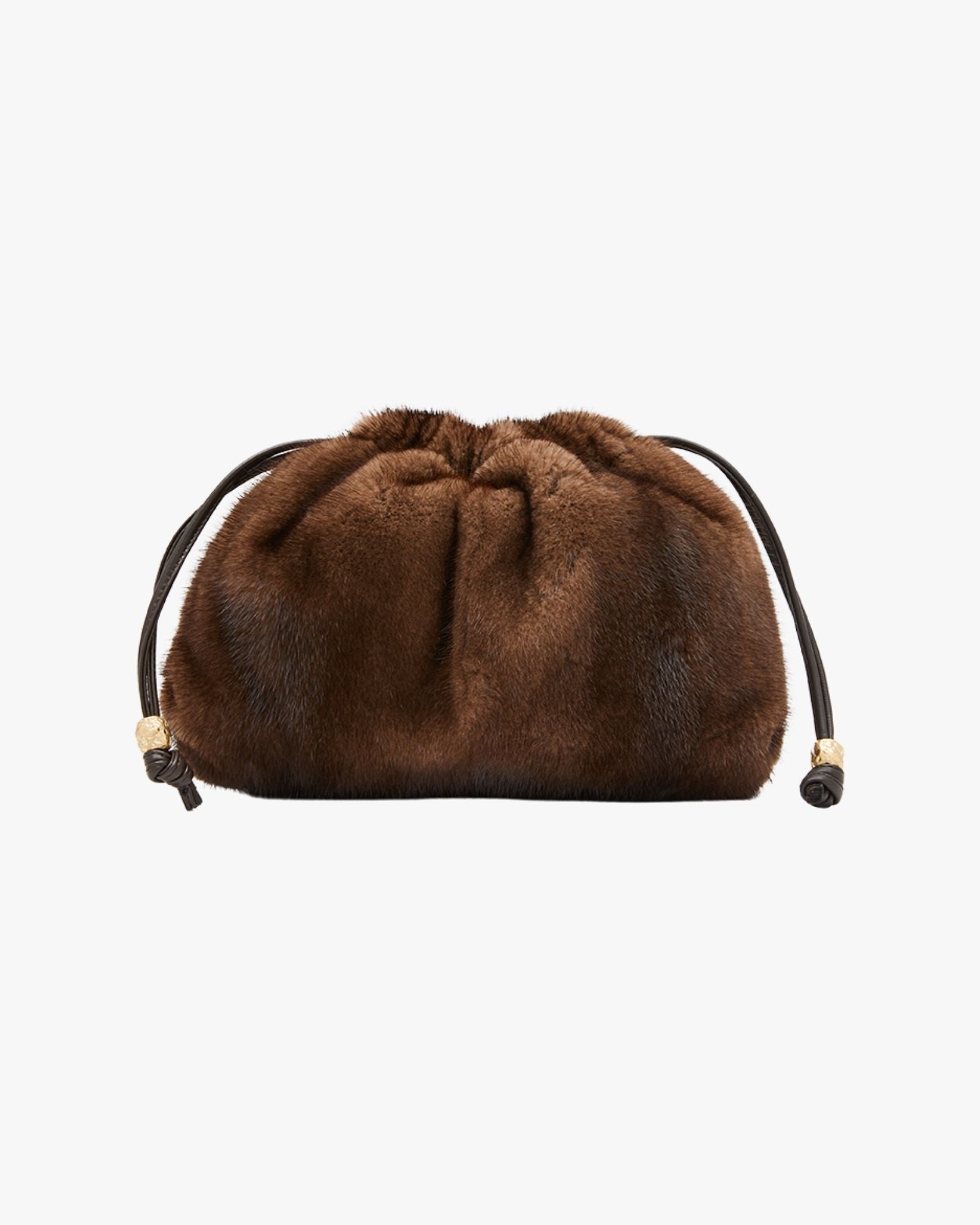 Small Handheld Bag In Mink Dark Brown Womb