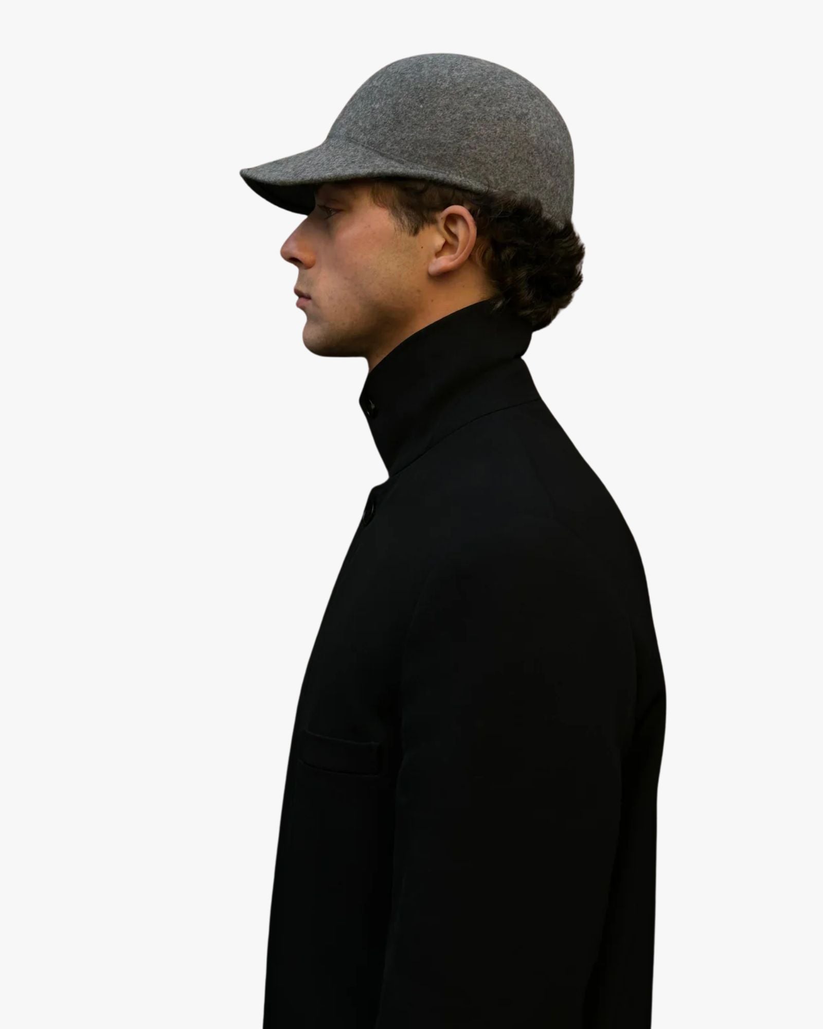 Gray Wool Cap