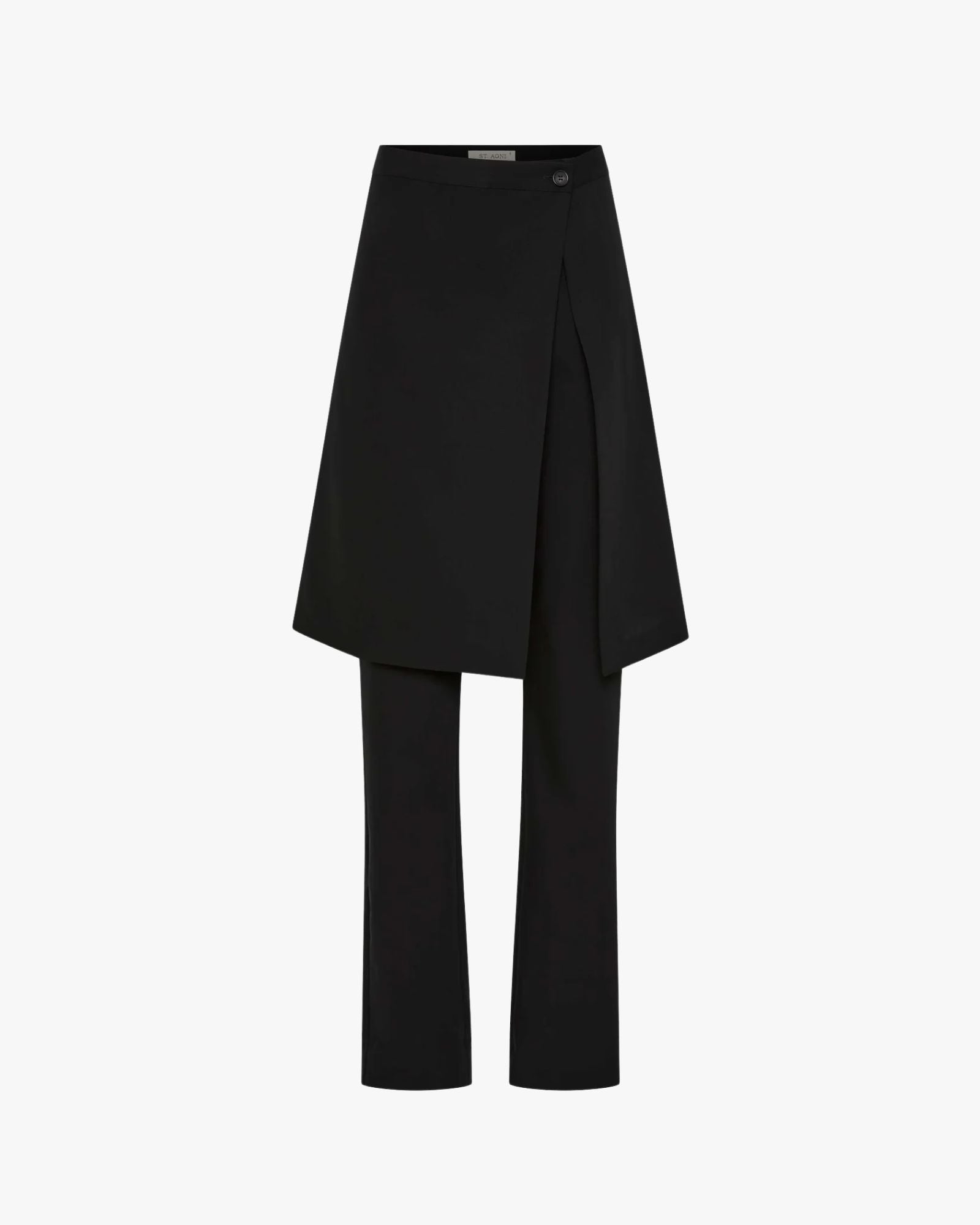 Wool Hybrid Skirt Pants Black