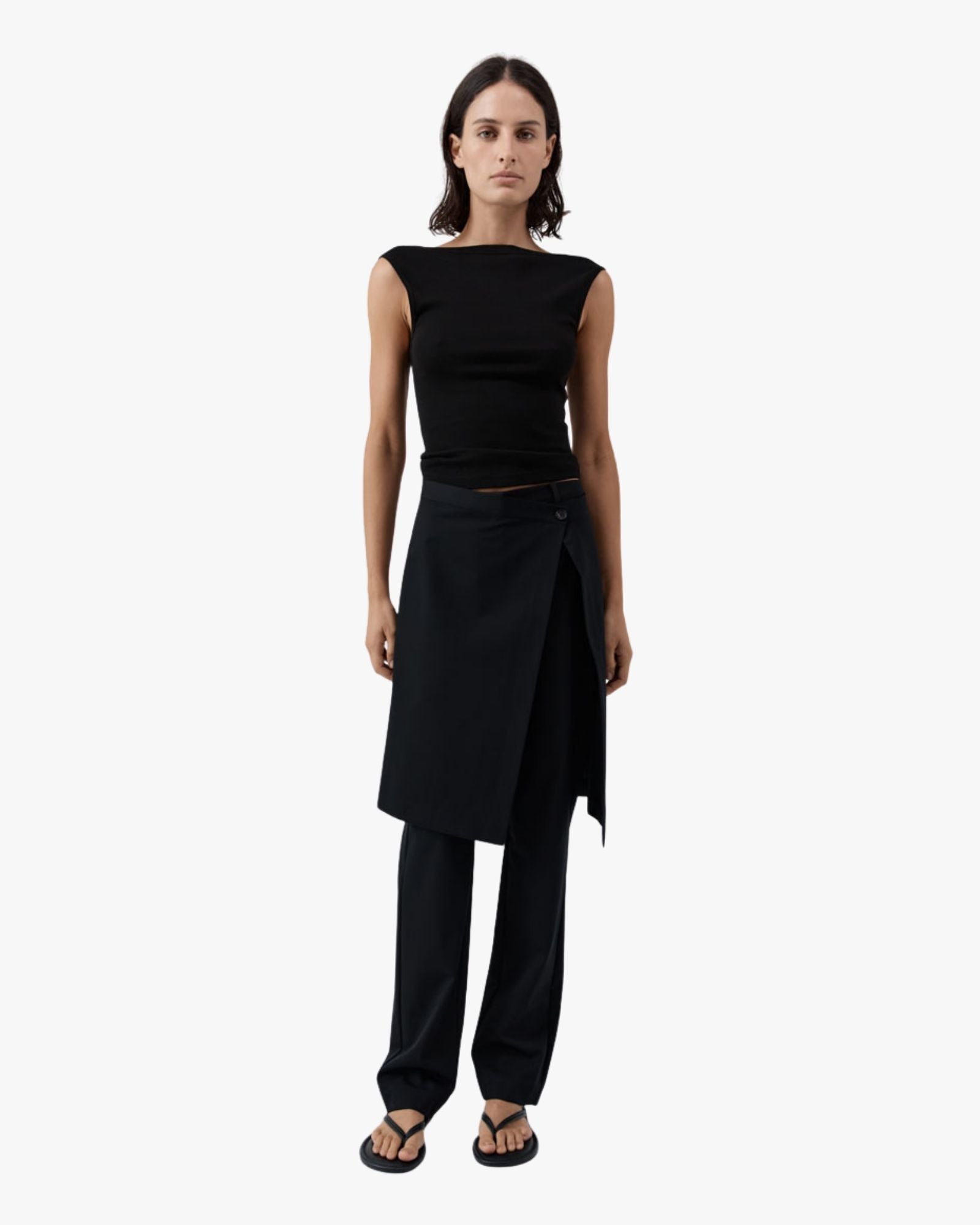 Organic Cotton Ballerina Top Jet Black