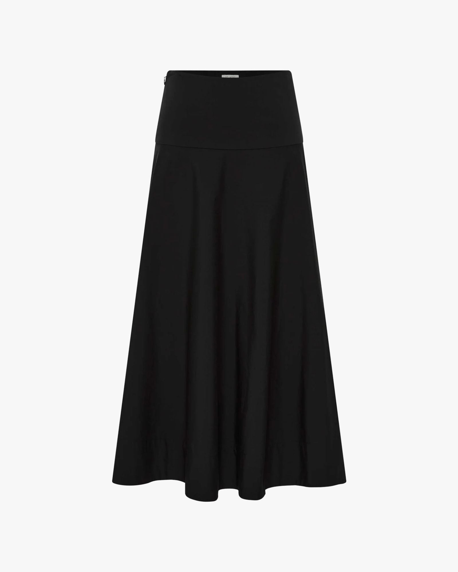 Cotton Circle Hem Skirt Black