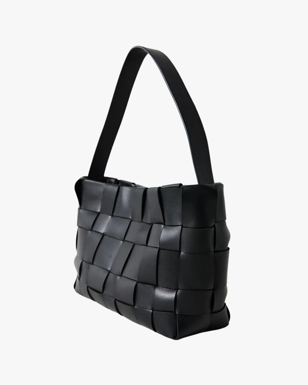 Woven Envelope Mini Tote Black