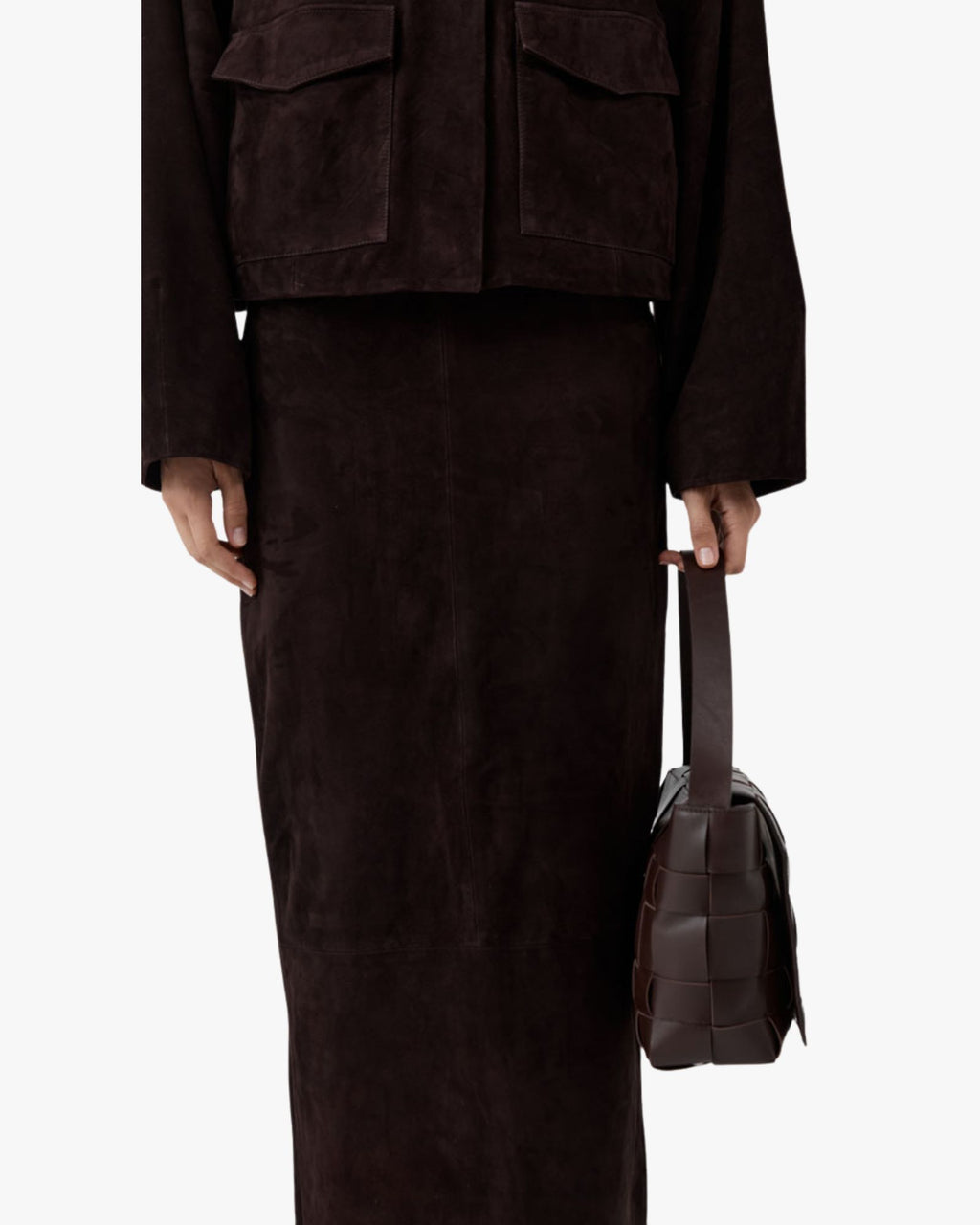 Woven Envelope Mini Tote Chocolate