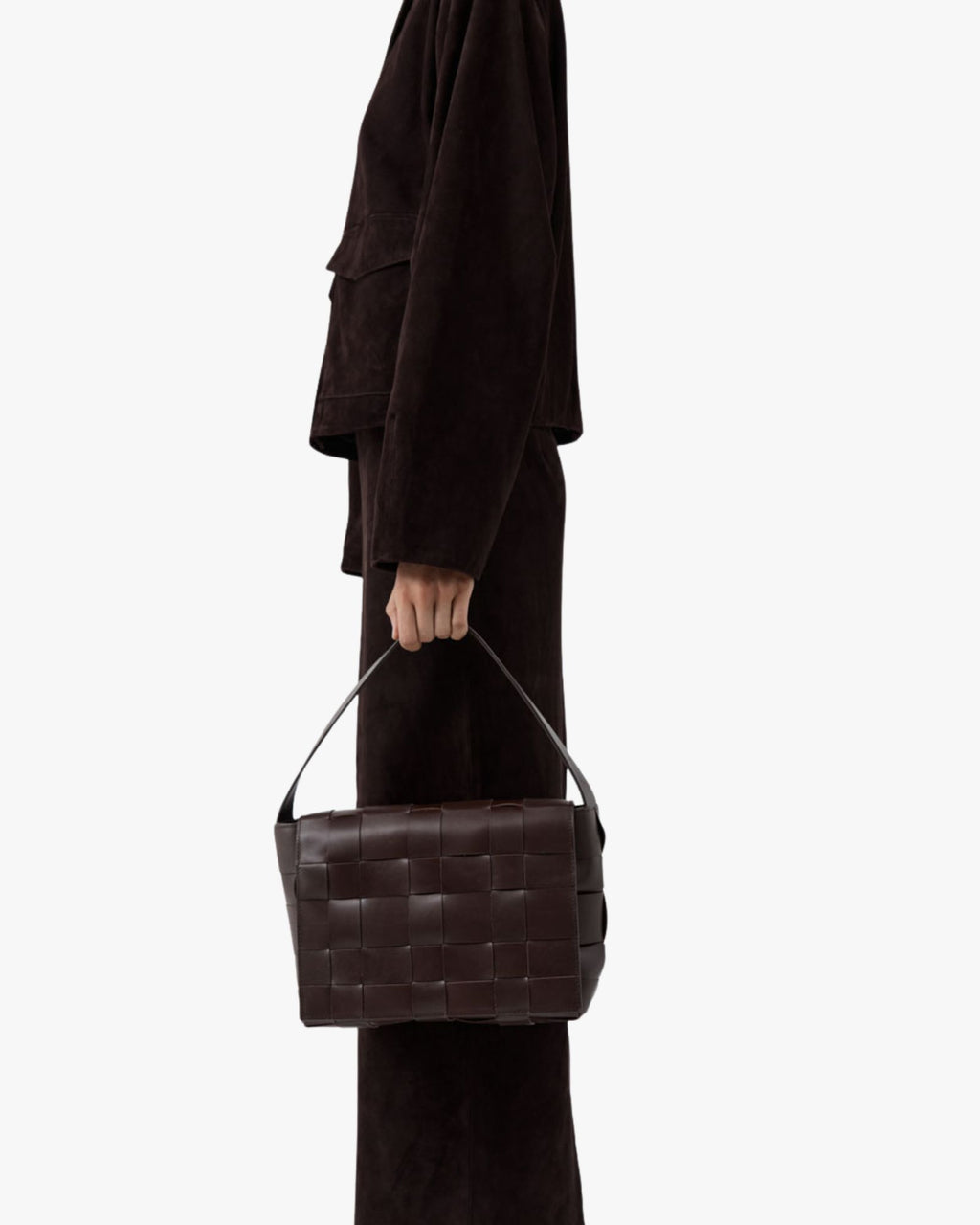 Woven Envelope Mini Tote Chocolate