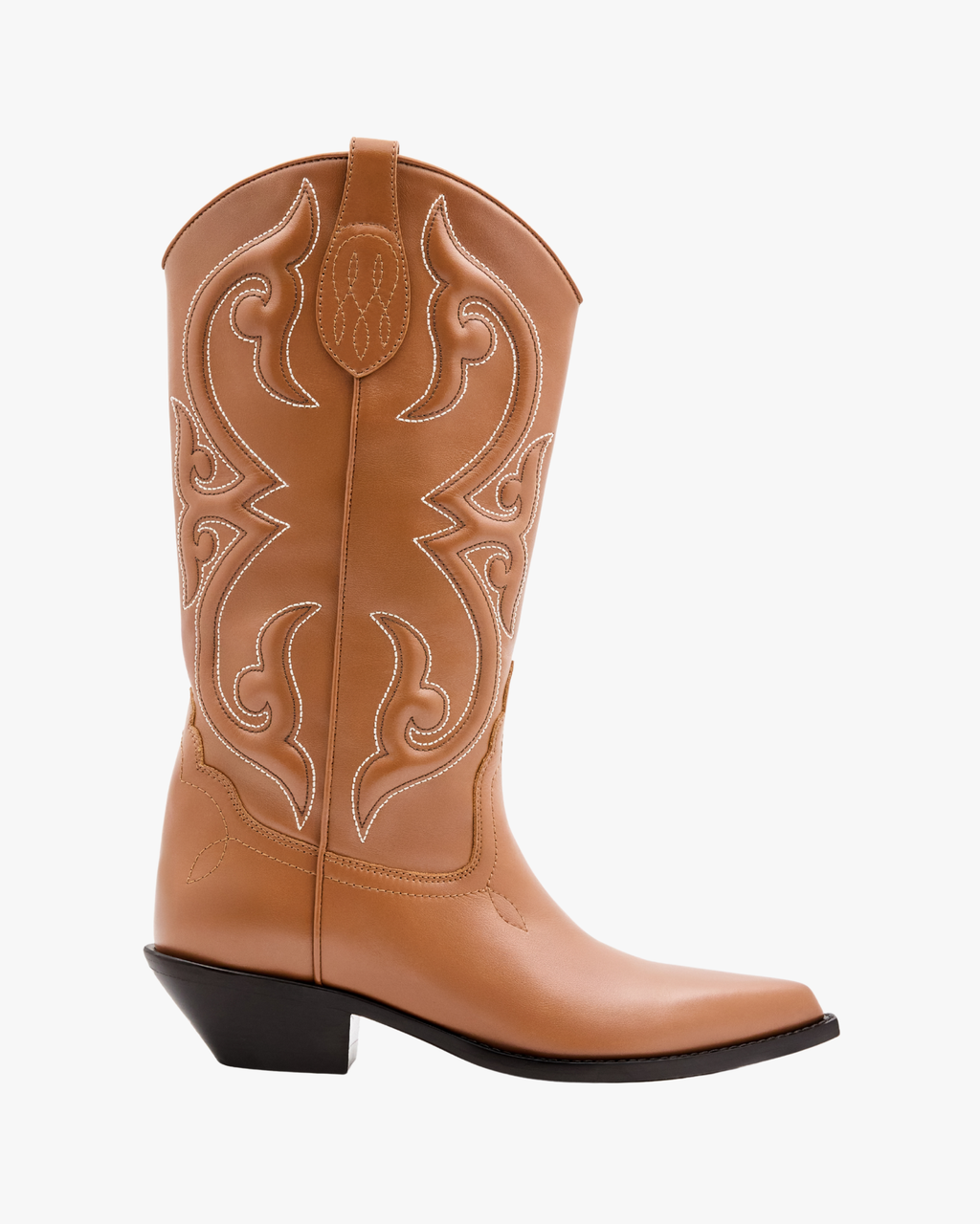 Stivali da cowboy Yuma in nappa di vitello color tabacco