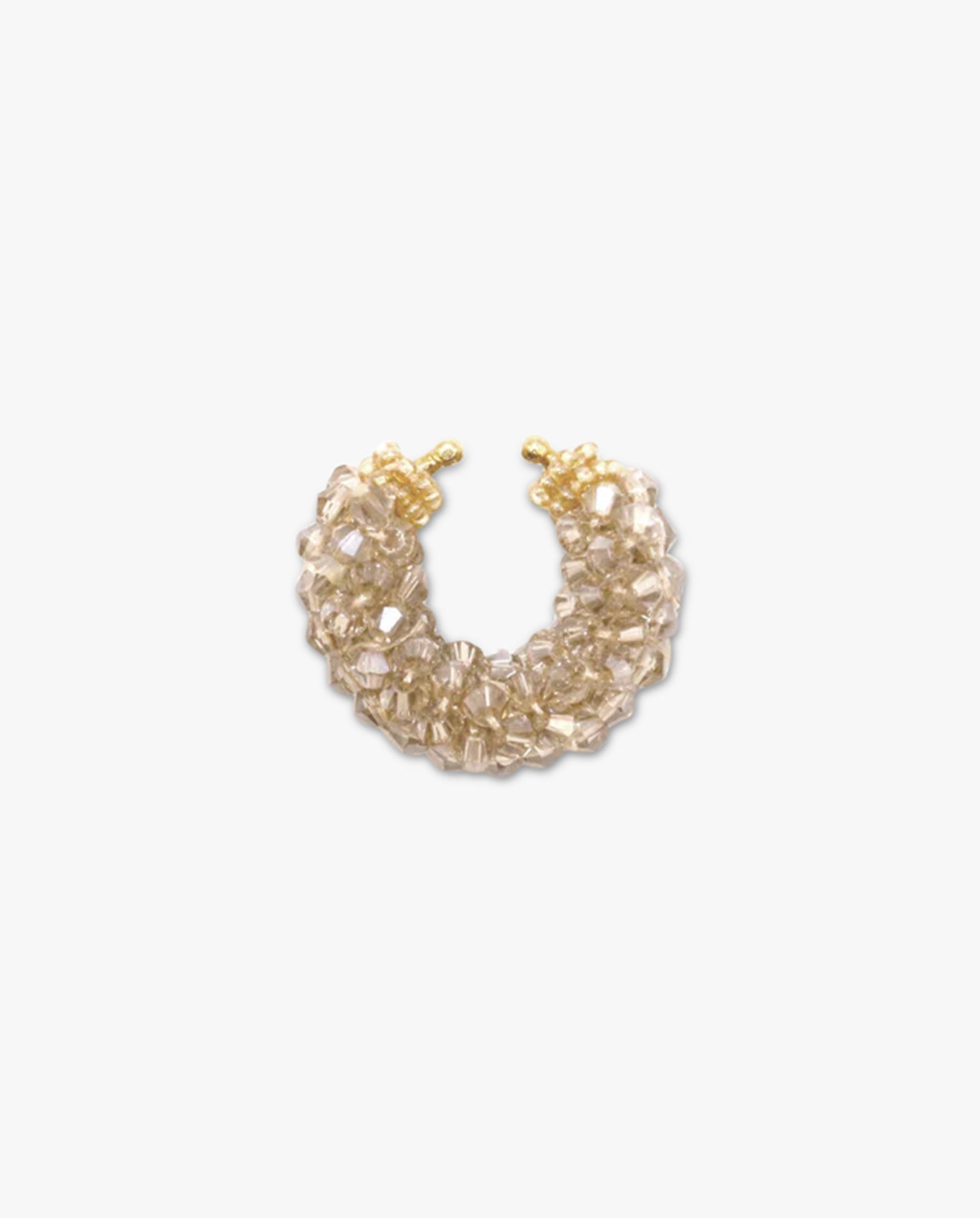 Beaded Cuff Round Beige