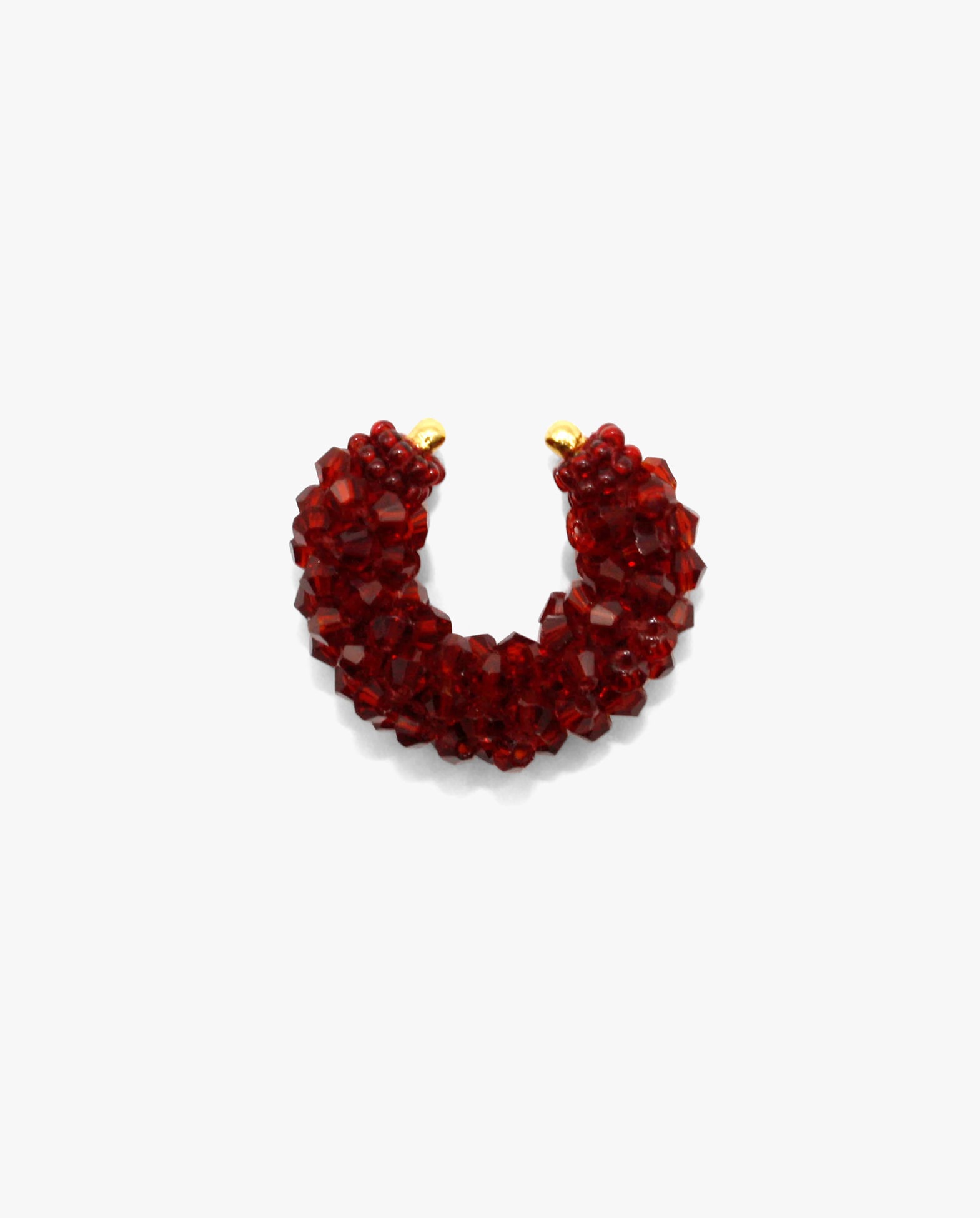 Beaded Cuff Round Burgundy