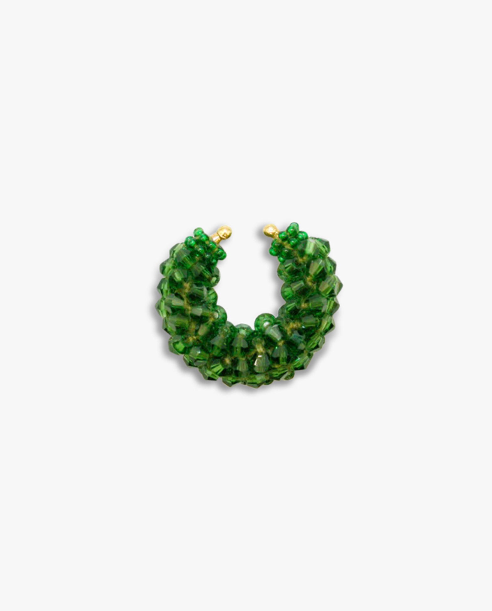 Beaded Cuff Round Green