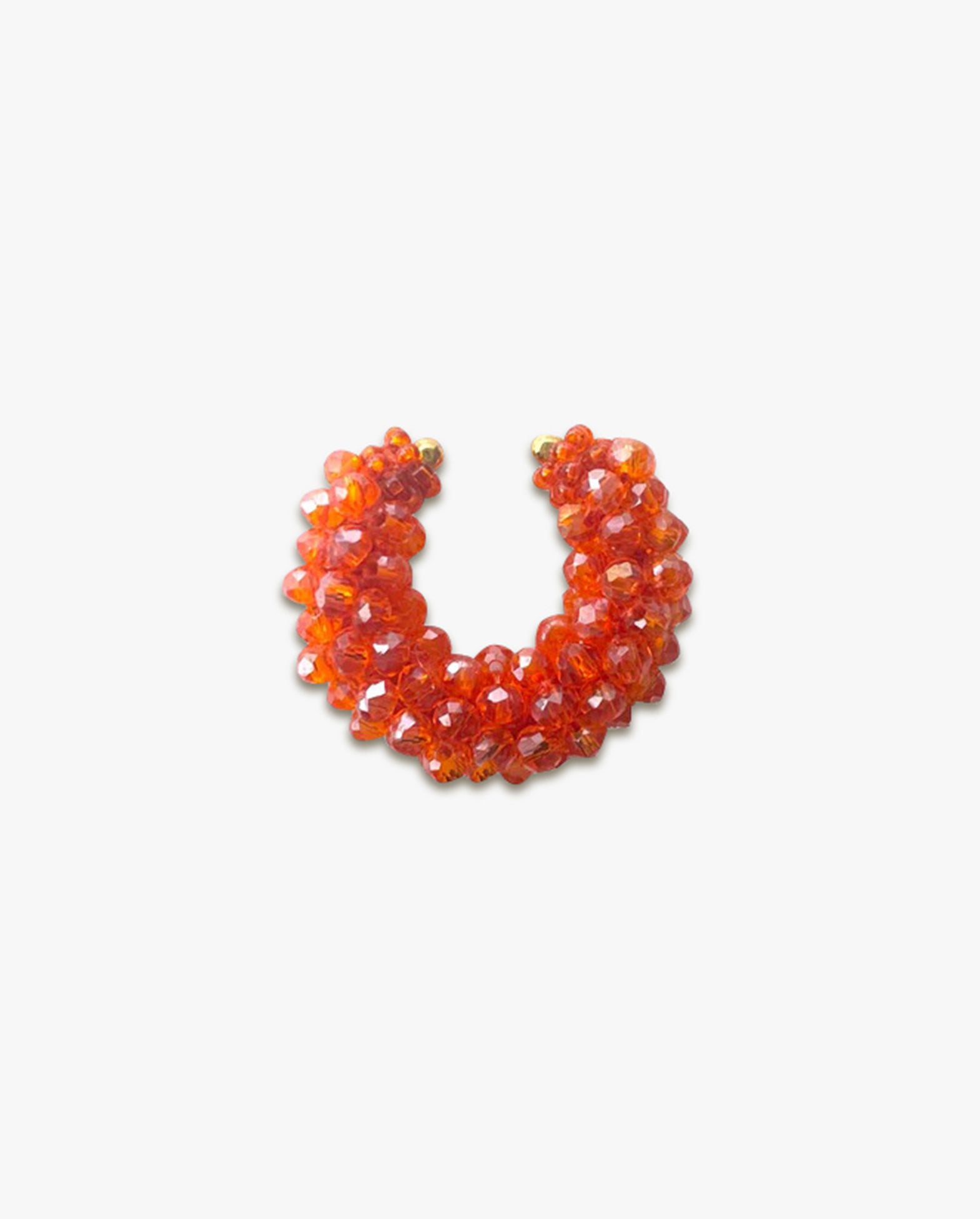 Beaded Cuff Round Orange