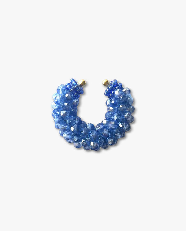 Bracciale con perline blu rotondo