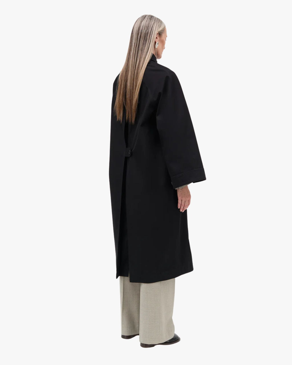 Coraline Bonded Cotton Coat Black