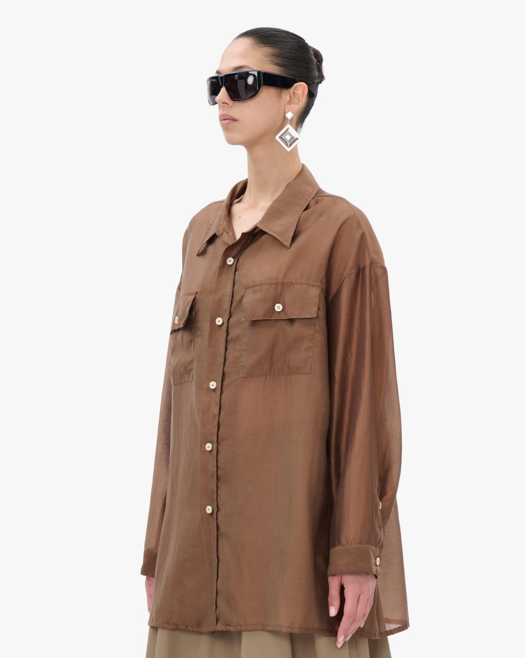 Camicia Daria color cioccolato