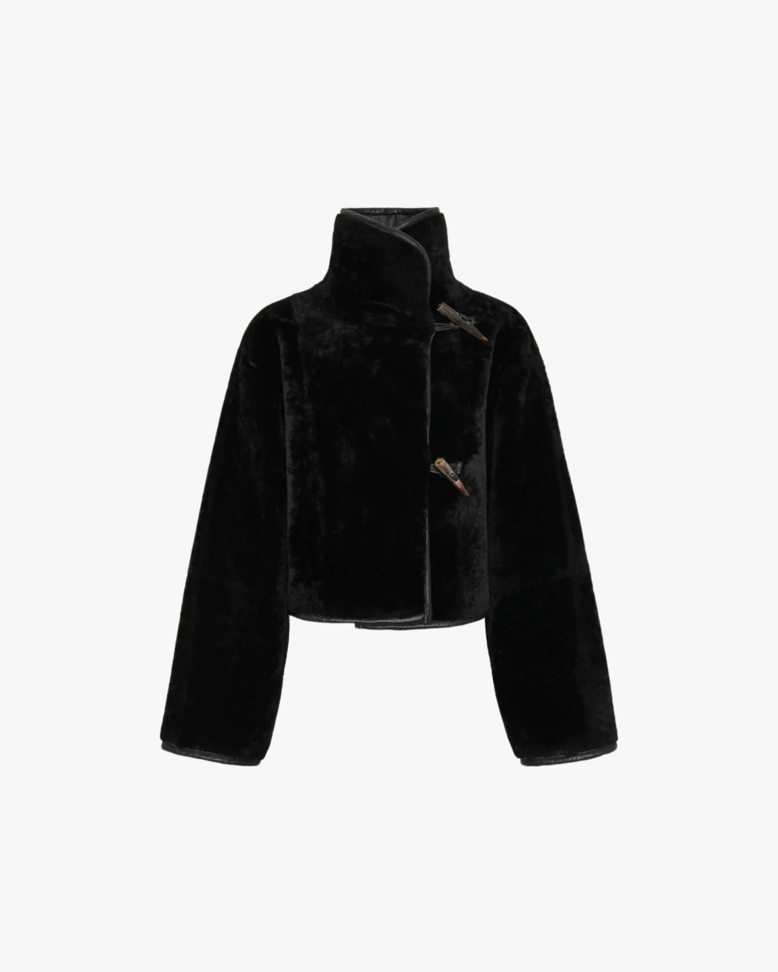 Hawk Sheep Leather Jacket Black