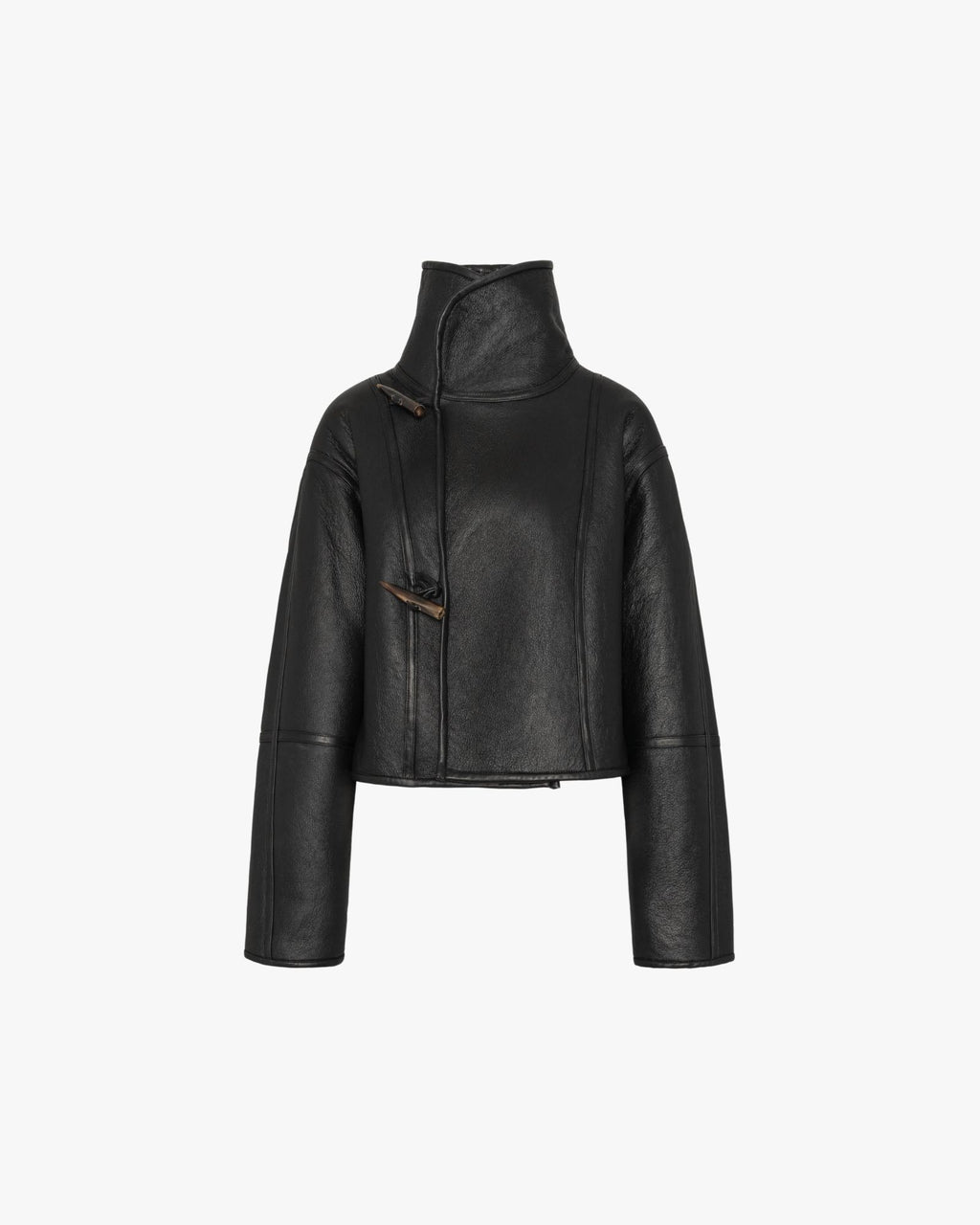 Hawk Sheep Leather Jacket Black