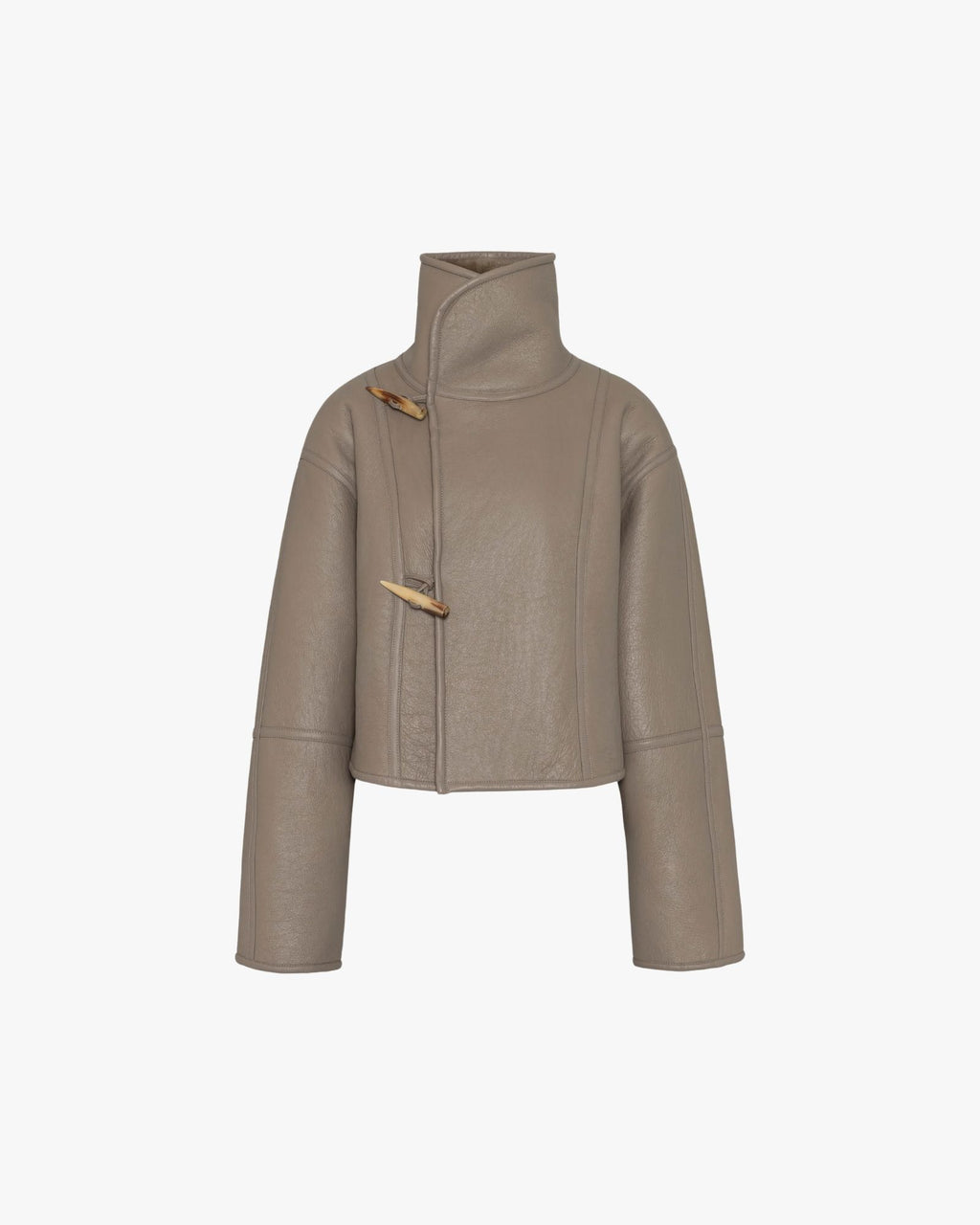 Hawk Sheep Leather Jacket Taupe
