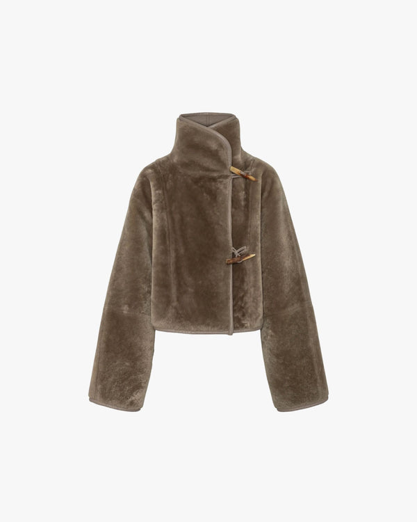 Hawk Sheep Leather Jacket Taupe