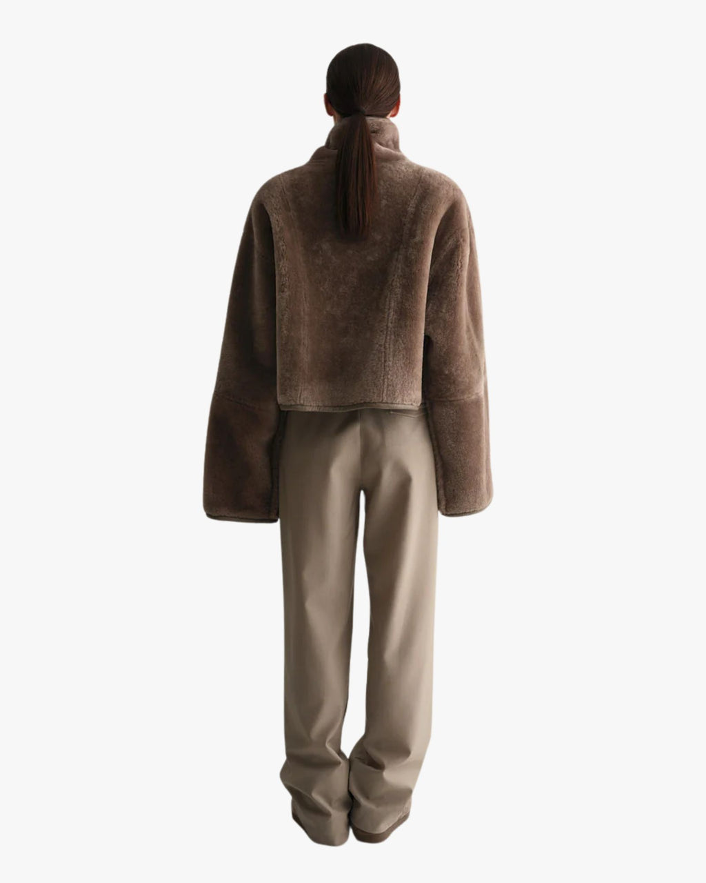 Hawk Sheep Leather Jacket Taupe