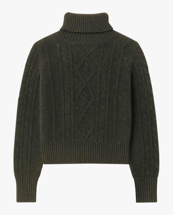 High Neck Diamond Pattern Sweater