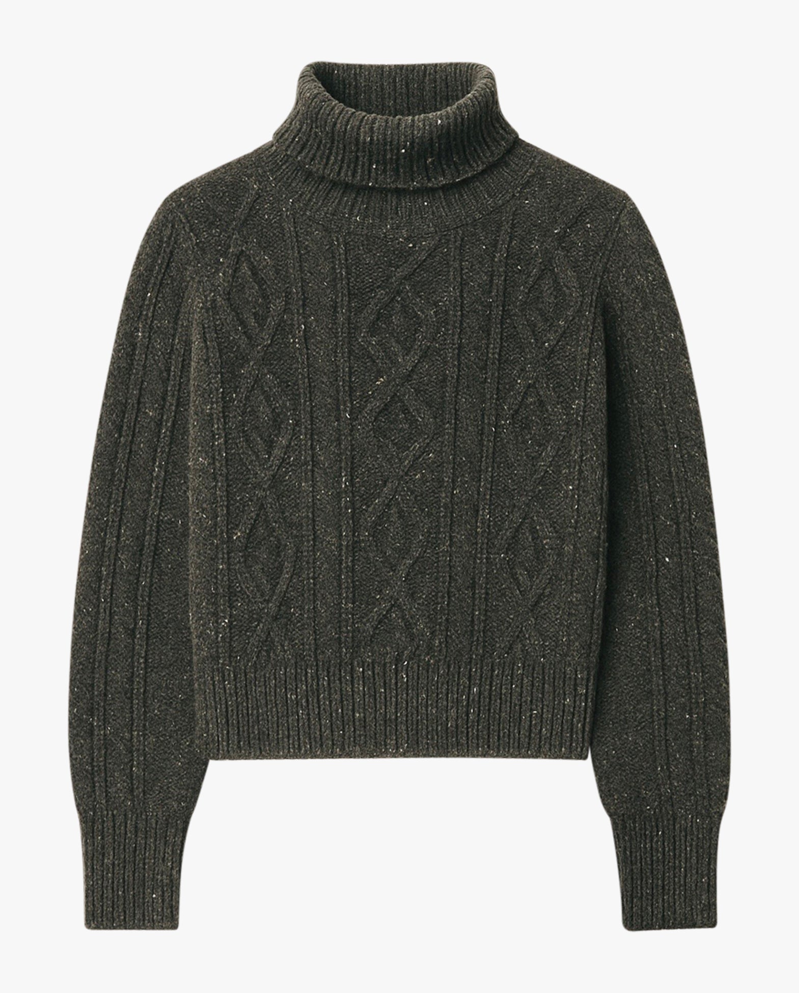 High Neck Diamond Pattern Sweater