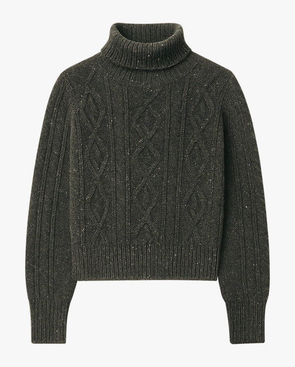 High Neck Diamond Pattern Sweater