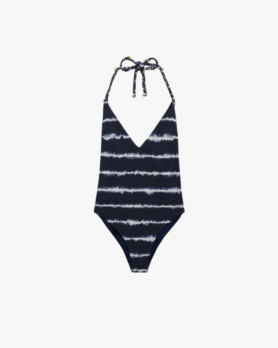 Braided Charm One Piece Swimsuit Midnight Shibori