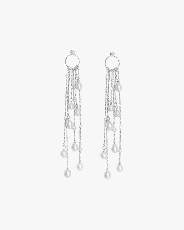 Silver Earrings Freshwater Pearls - Duo De Larmes