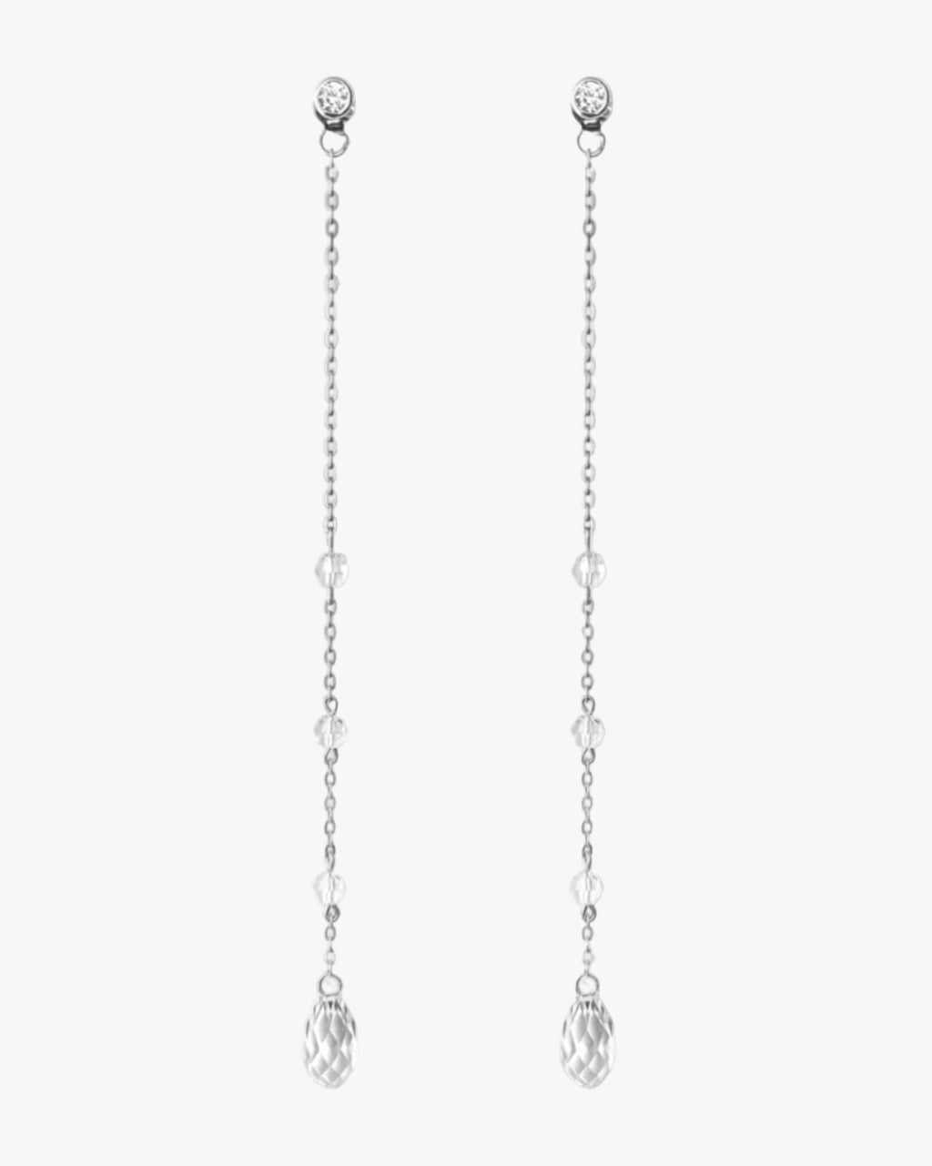 Ear Set Silver: Earrings and Ear Cuff - Wet