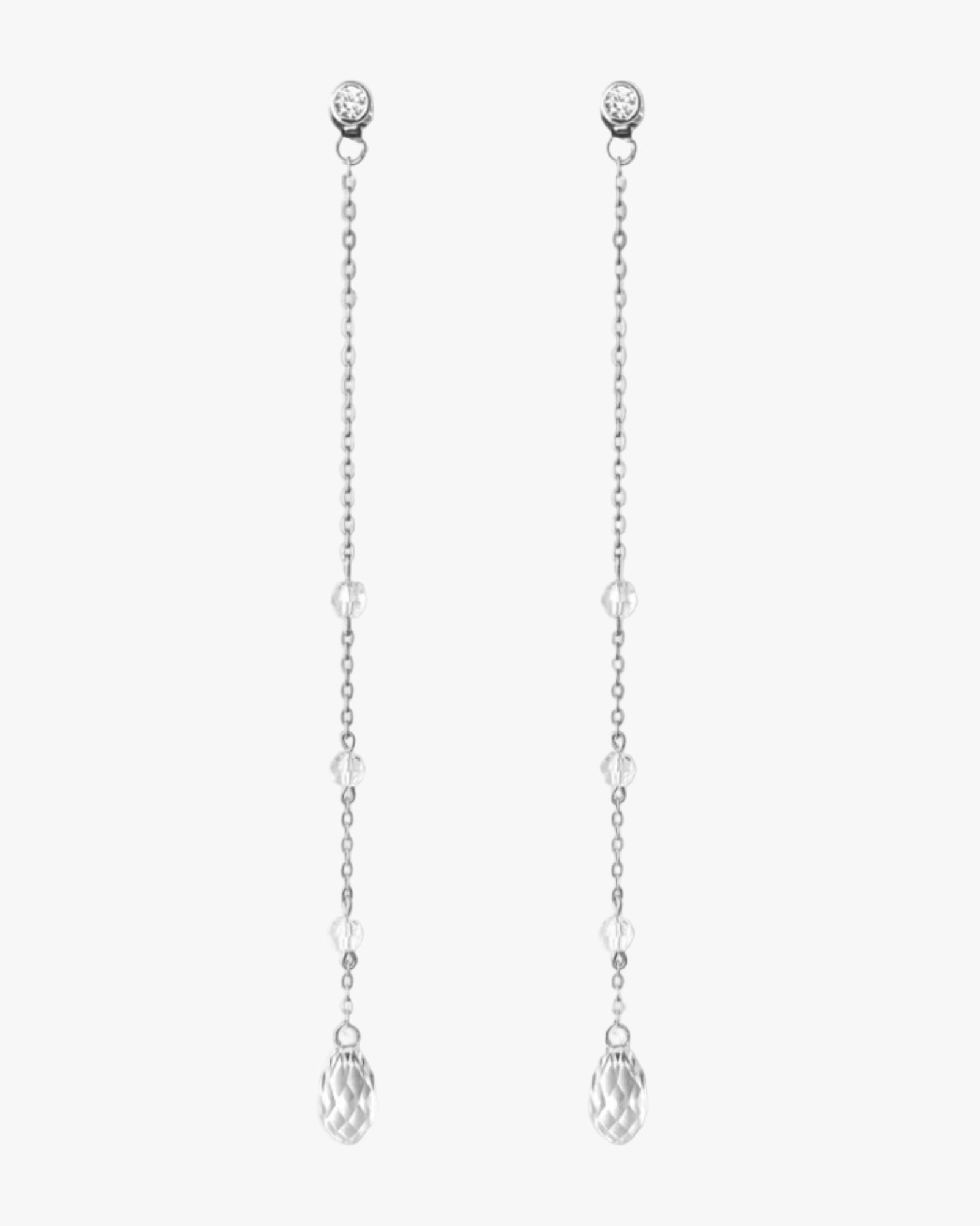 Ear Set Silver: Earrings and Ear Cuff - Wet