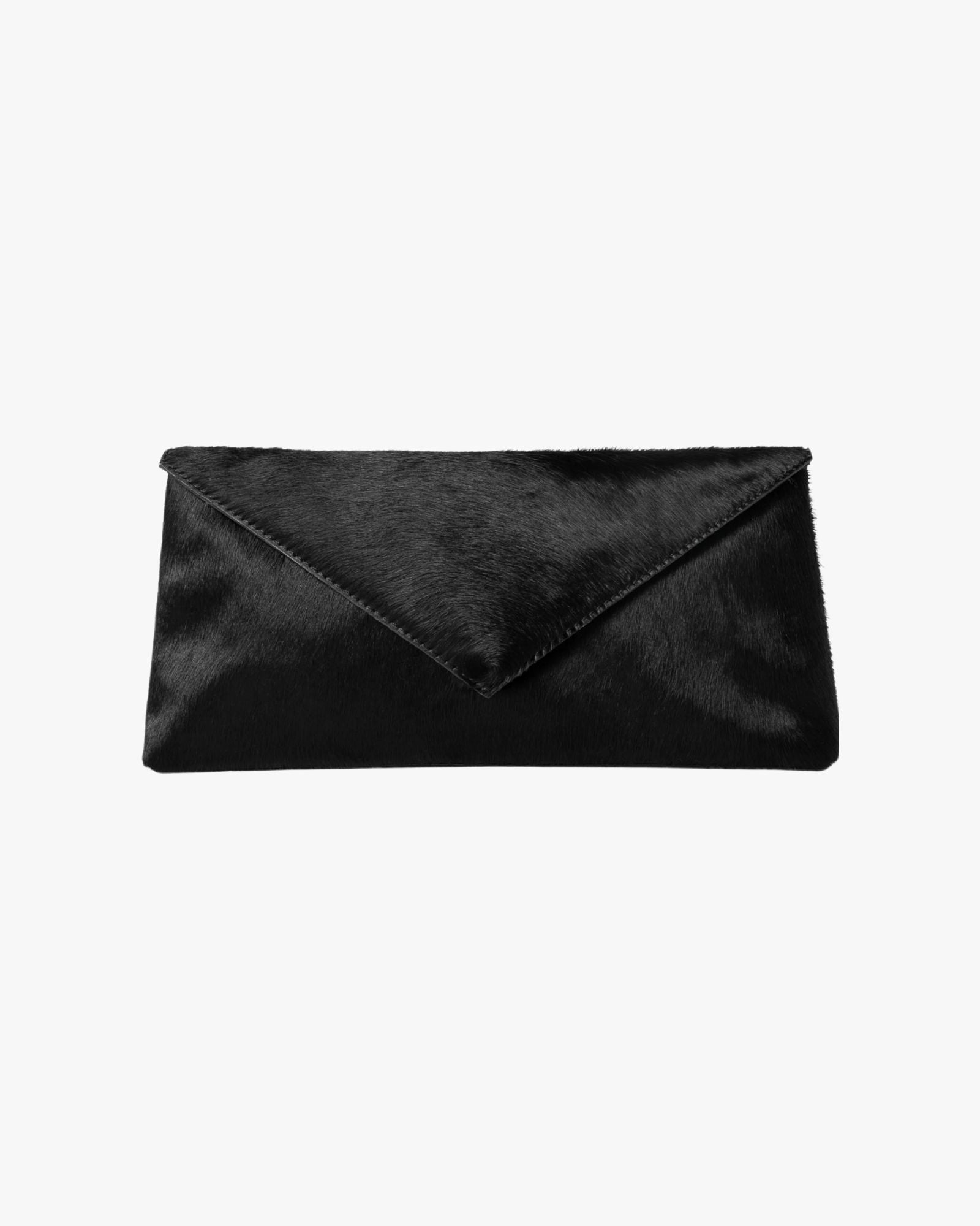 Onyx Cow Hide Clutch Black