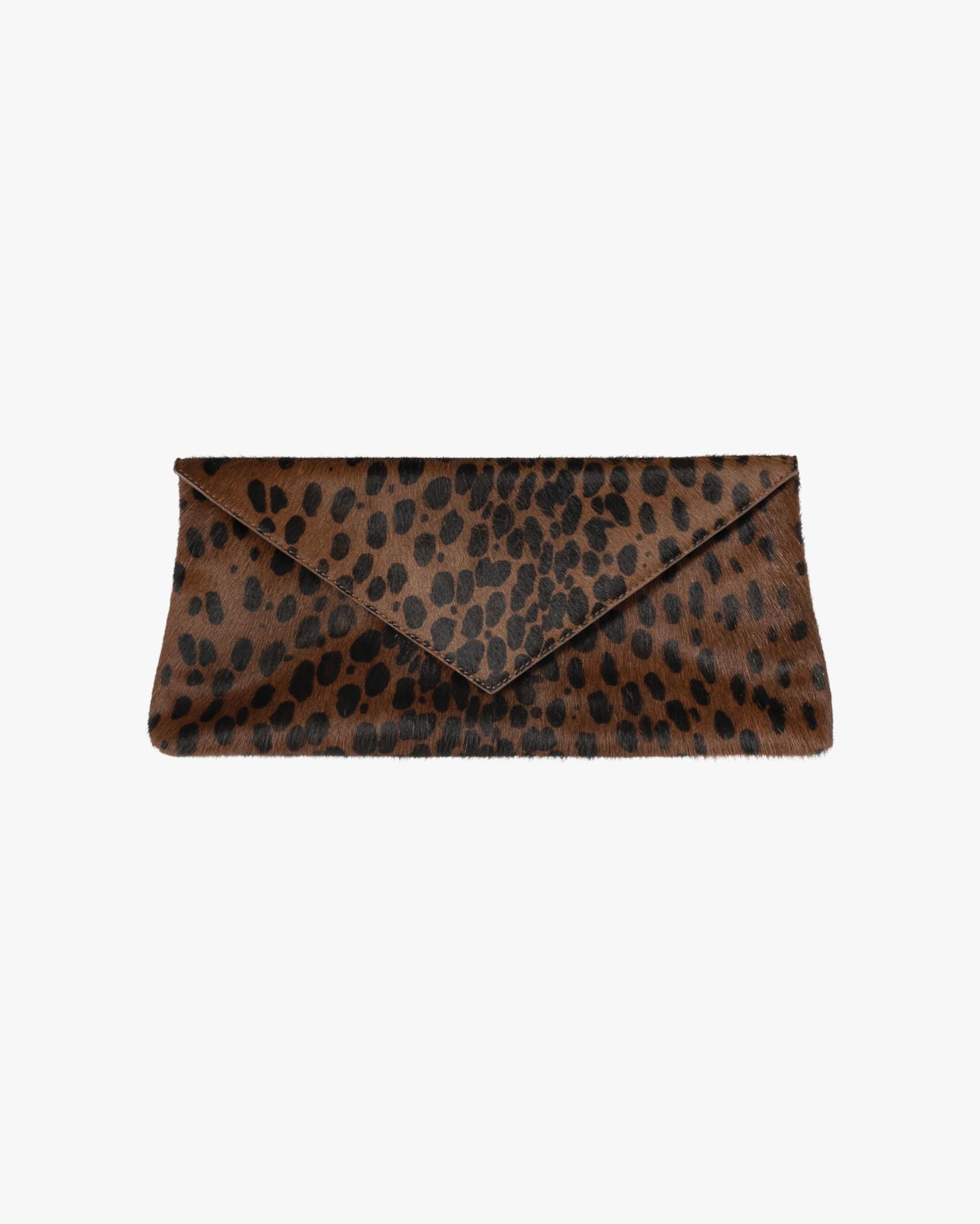 Onyx Cow Hide Clutch Cheetah