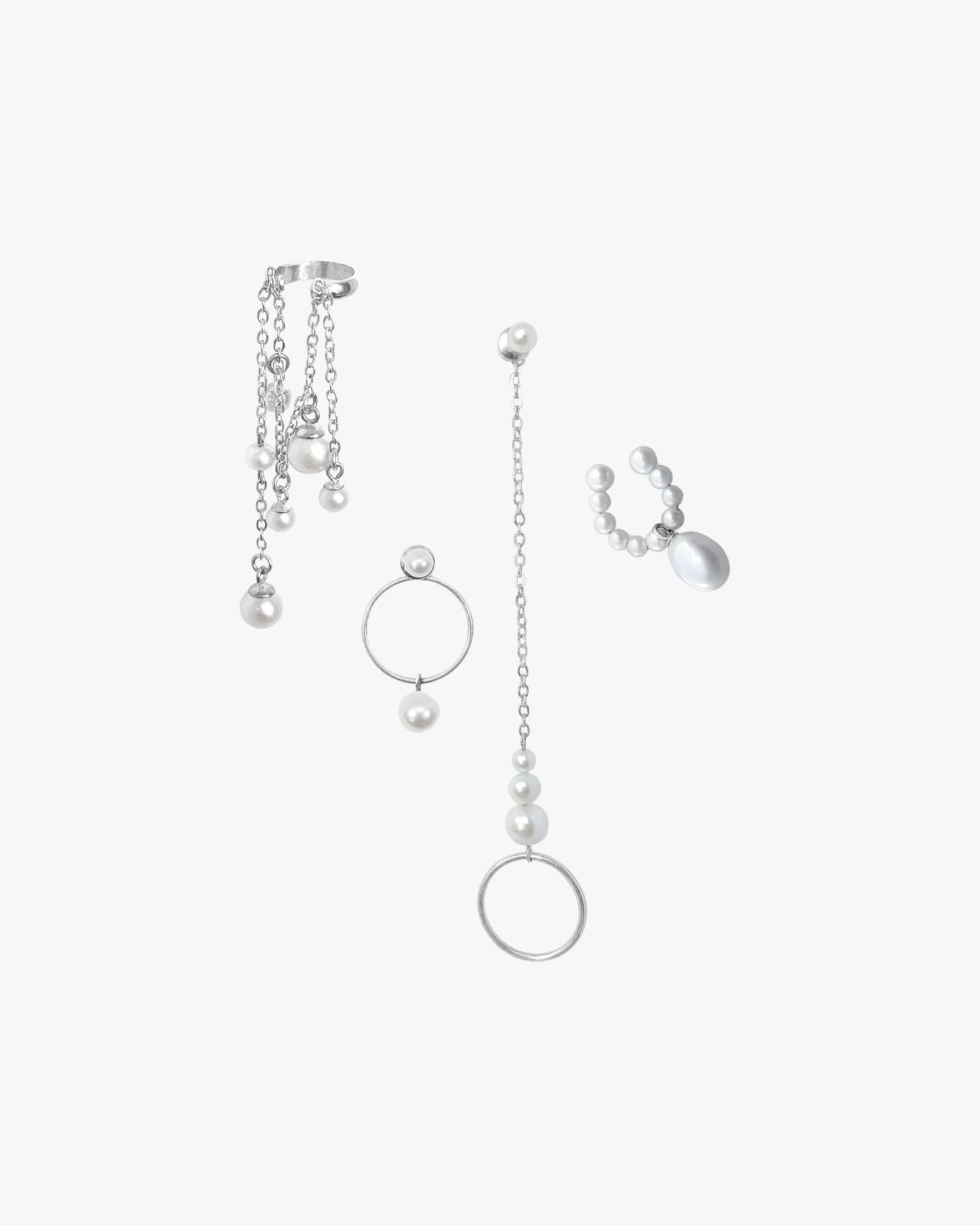 Ear Set Silver: Earrings and Ear Cuffs - Op