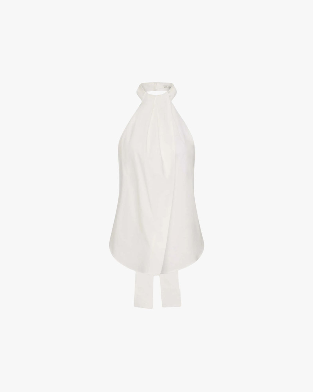 Oxford Halter Tie Back Top White