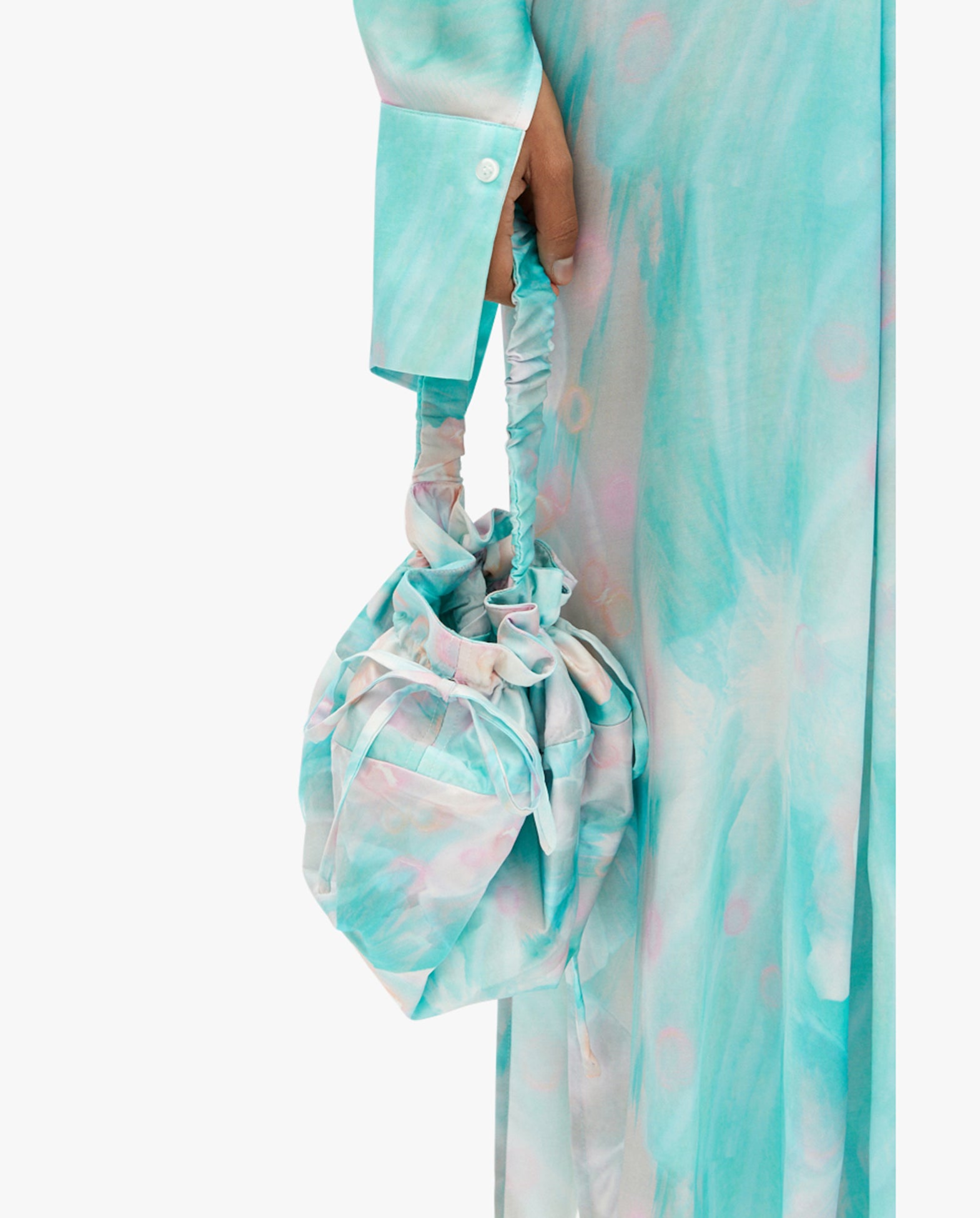 Silk Printed Soft Pouch Pastel