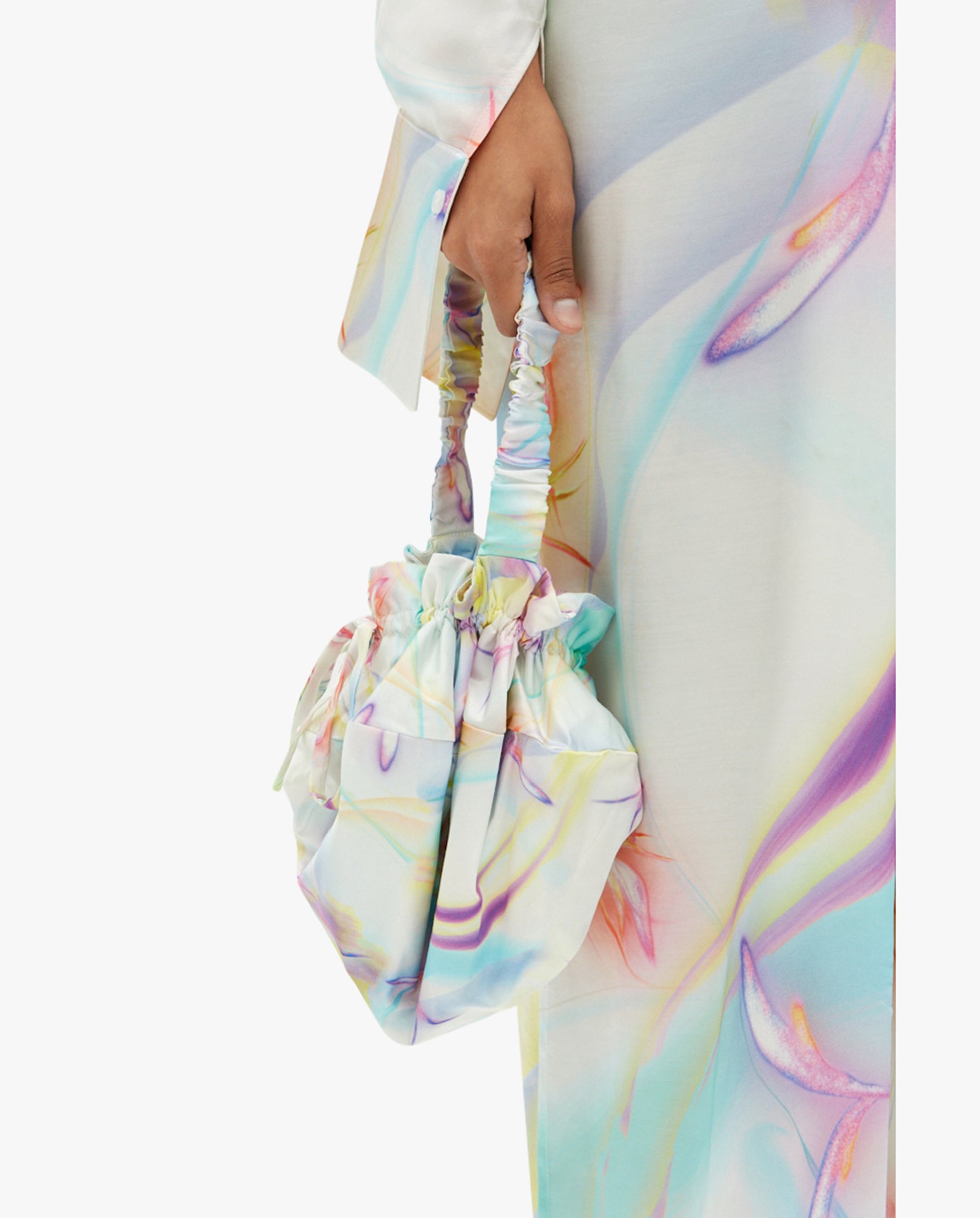 Silk Printed Soft Pouch Plumage