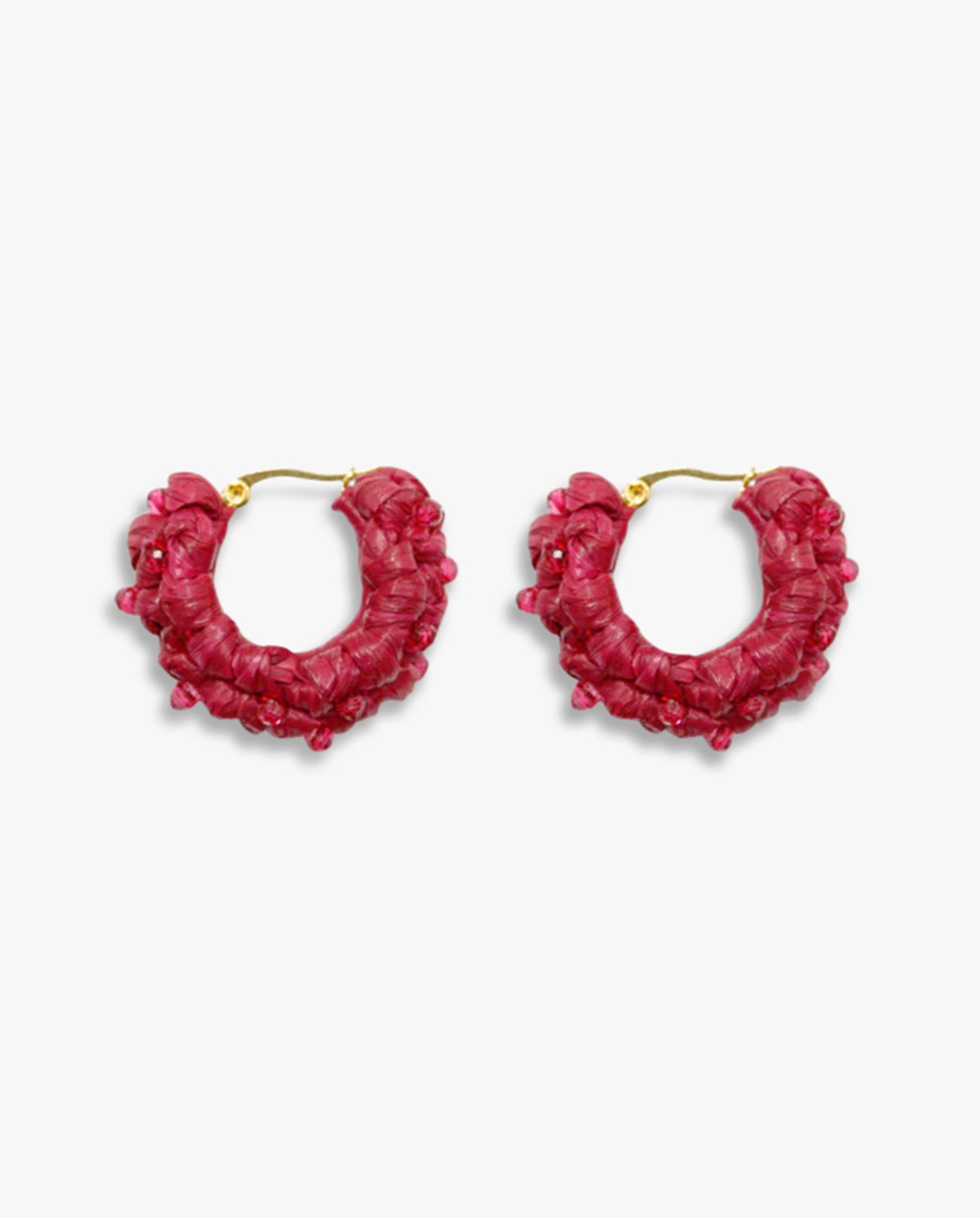 Raffia Hoops Magenta